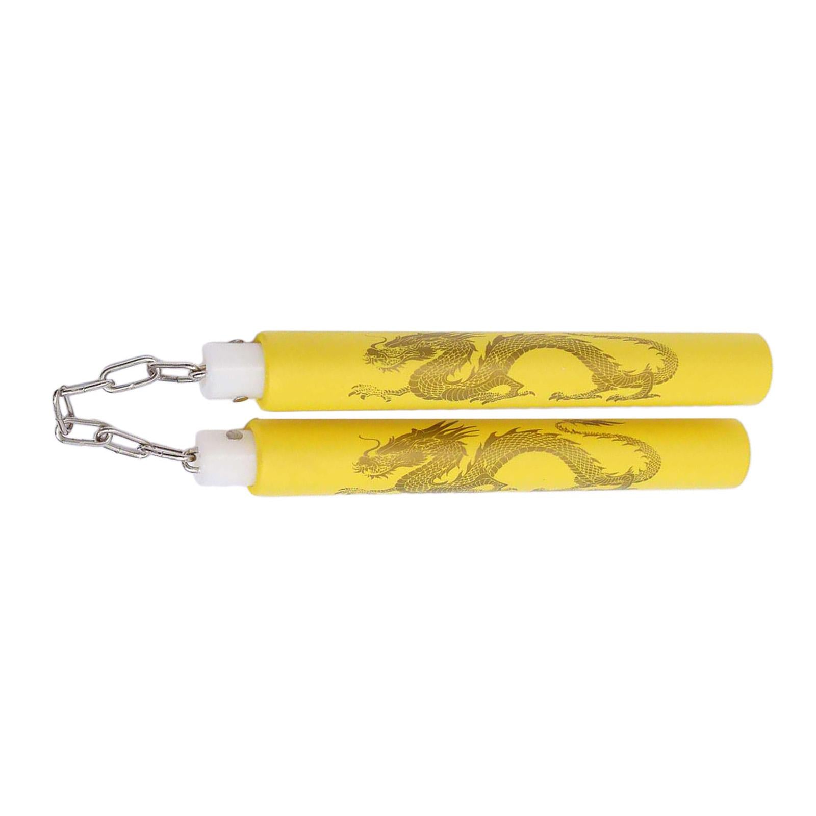 Foam Training Nunchucks Toys Chinese Nunchucks for Sports Karate Working Out Yellow