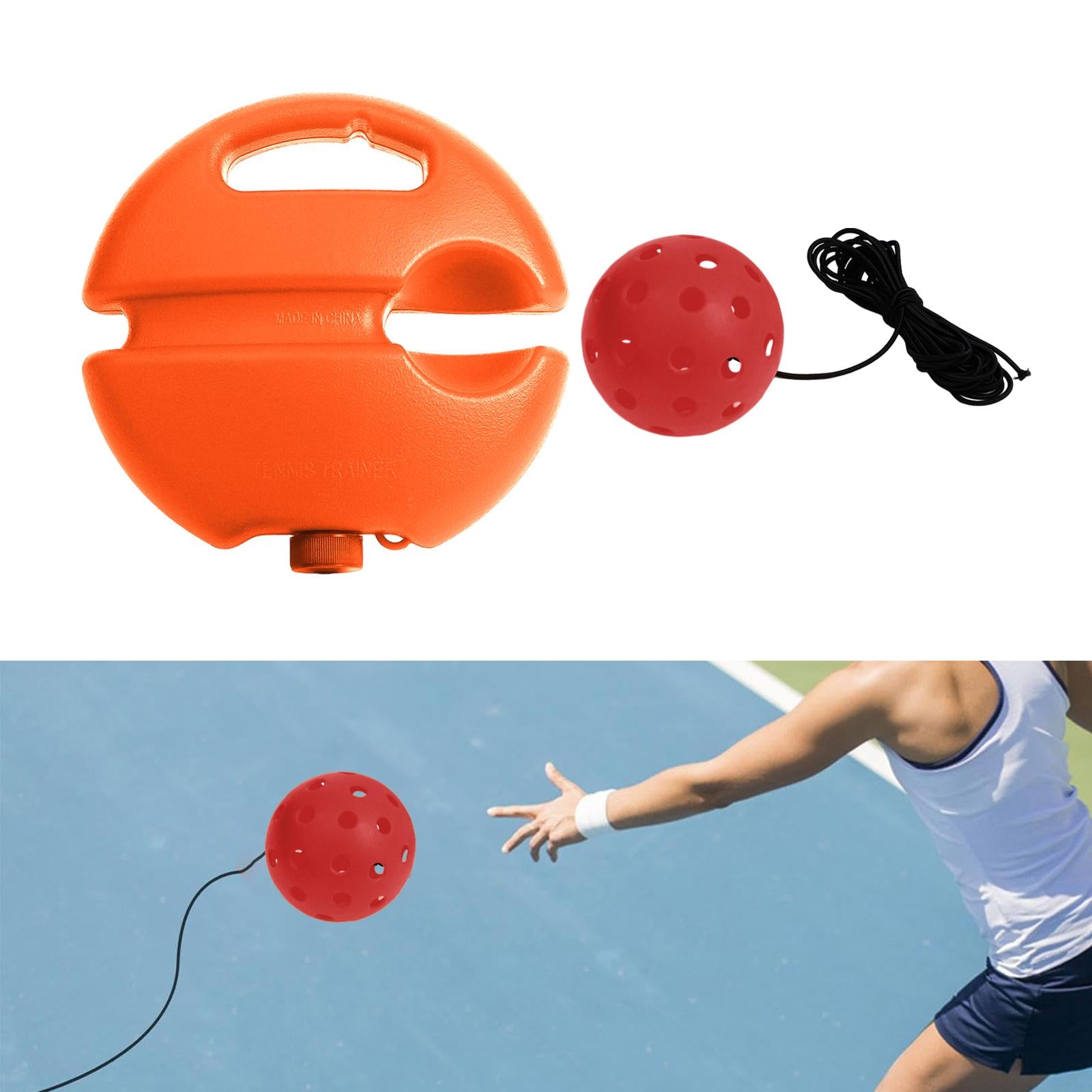 Pickleball Trainer Portable Pickleball Training Base Partner Sparring Device Red Ball