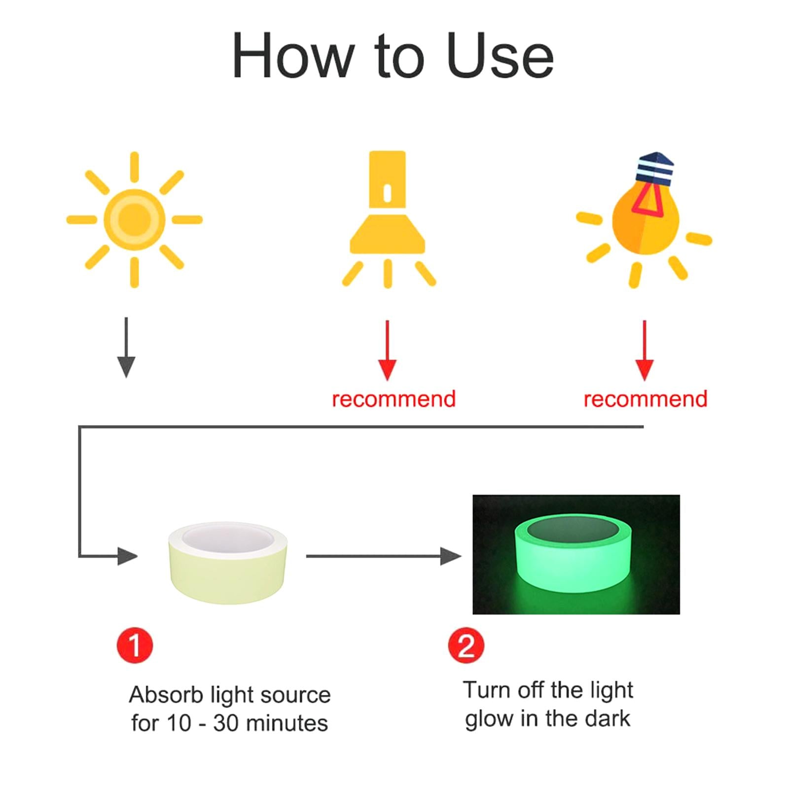 Luminous Tape Glow in The Dark Tape for Stairs Party Supplies Outdoor Sports