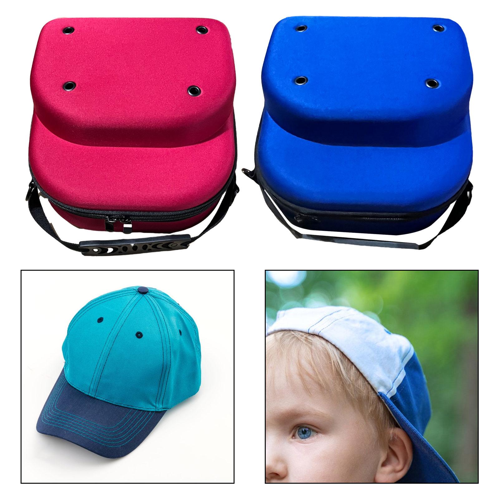 Hat Carrier Travel Case Handbag Portable Carrying Hat Case for Baseball Caps red