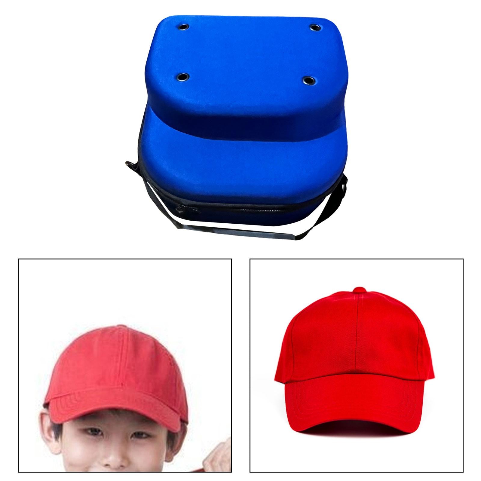 Hat Carrier Travel Case Handbag Portable Carrying Hat Case for Baseball Caps blue