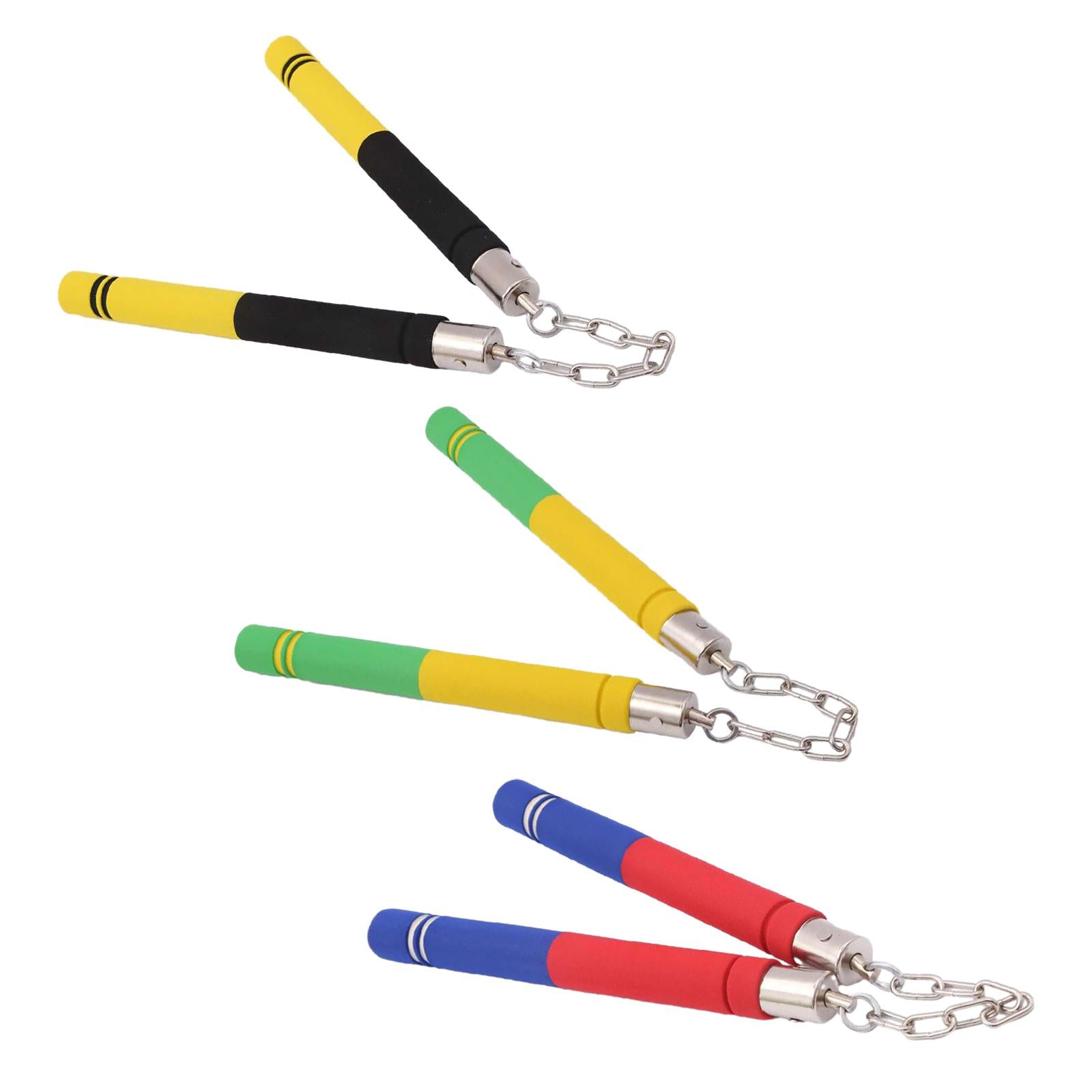 Foam Nunchucks for Kids Adults Toy Nunchakus for Sports Practicing Taekwondo Black Yellow