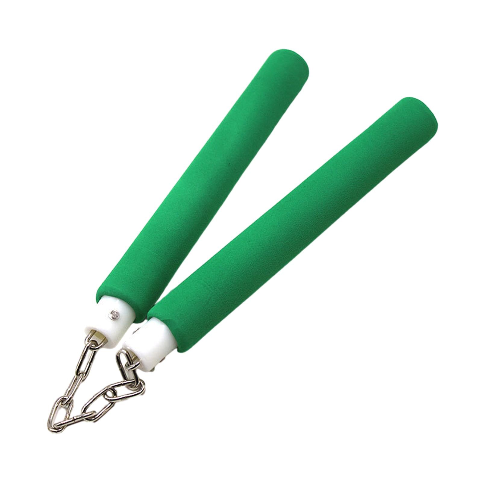 Practice Nunchucks Practice Stick for Martial Arts Professionals Kids Adults Green