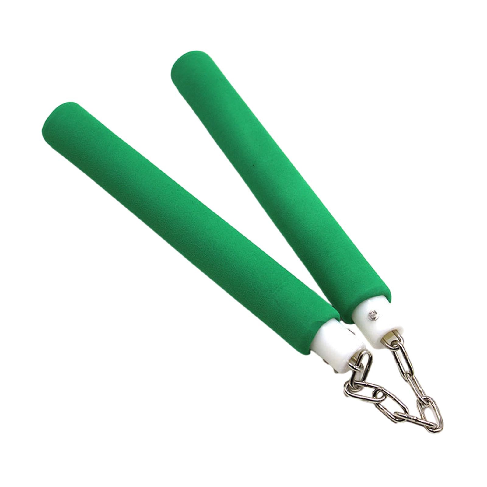 Practice Nunchucks Practice Stick for Martial Arts Professionals Kids Adults Green