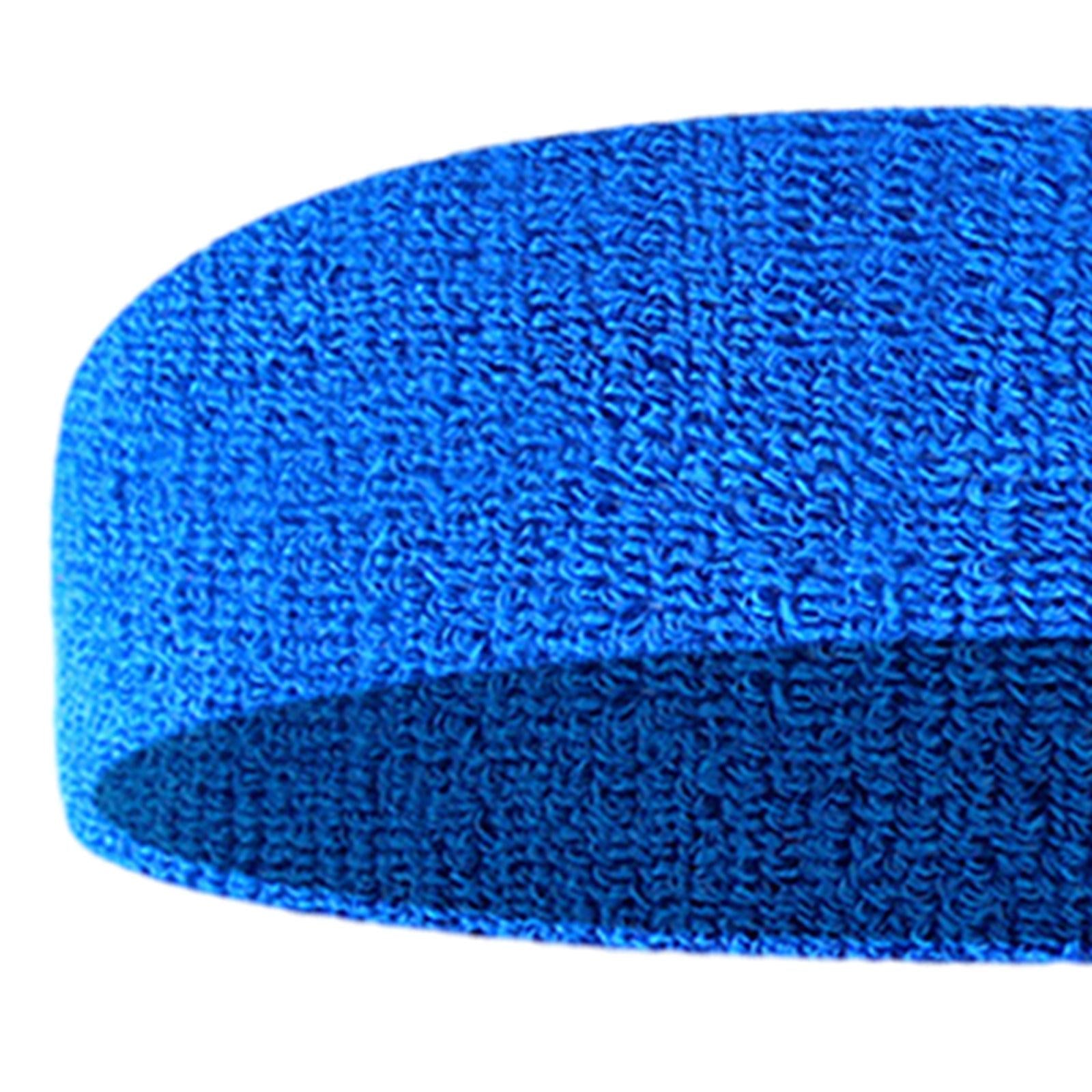 Sweatband Stretchy Portable Headband Wristband for Exercise Fitness Training Blue