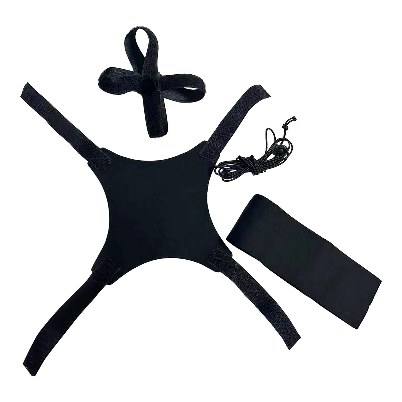 Soccer Trainer Control Skills Solo Practice for Football Skills Improvement 4 Straps Black