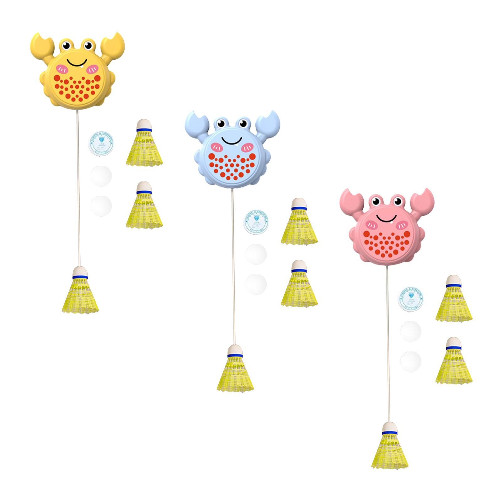 Hanging Badminton Trainer Badminton Training for Game Indoor Playing Workout yellow
