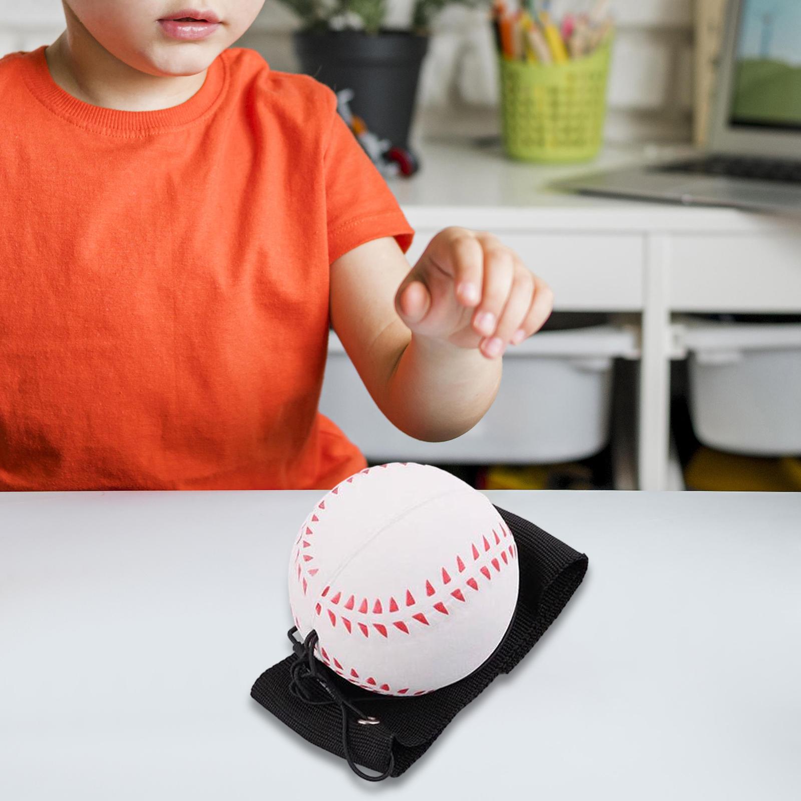 Wrist Return Ball Finger Exercise Sport Toys Portable Wrist Band Rubber Ball Baseball