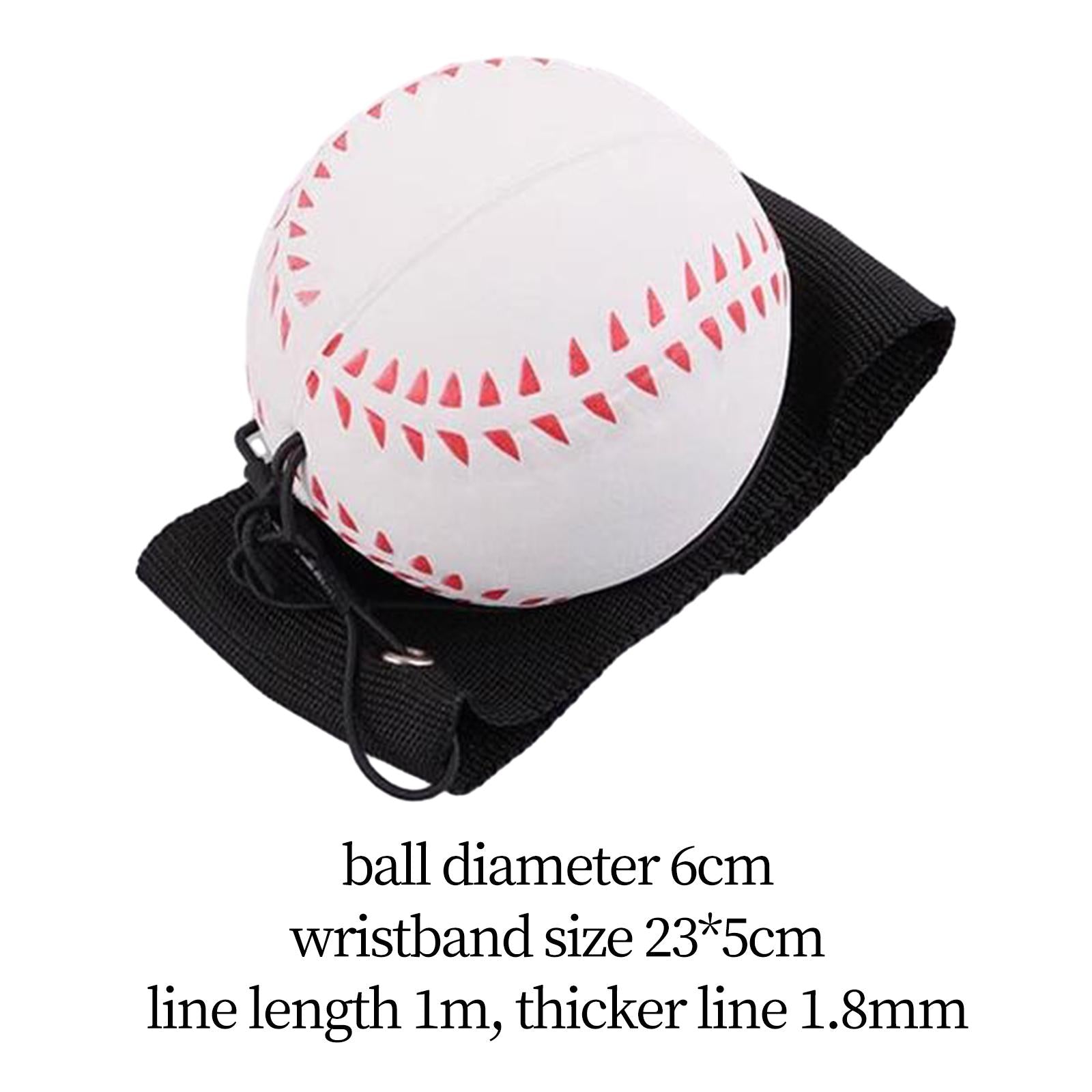 Wrist Return Ball Finger Exercise Sport Toys Portable Wrist Band Rubber Ball Baseball
