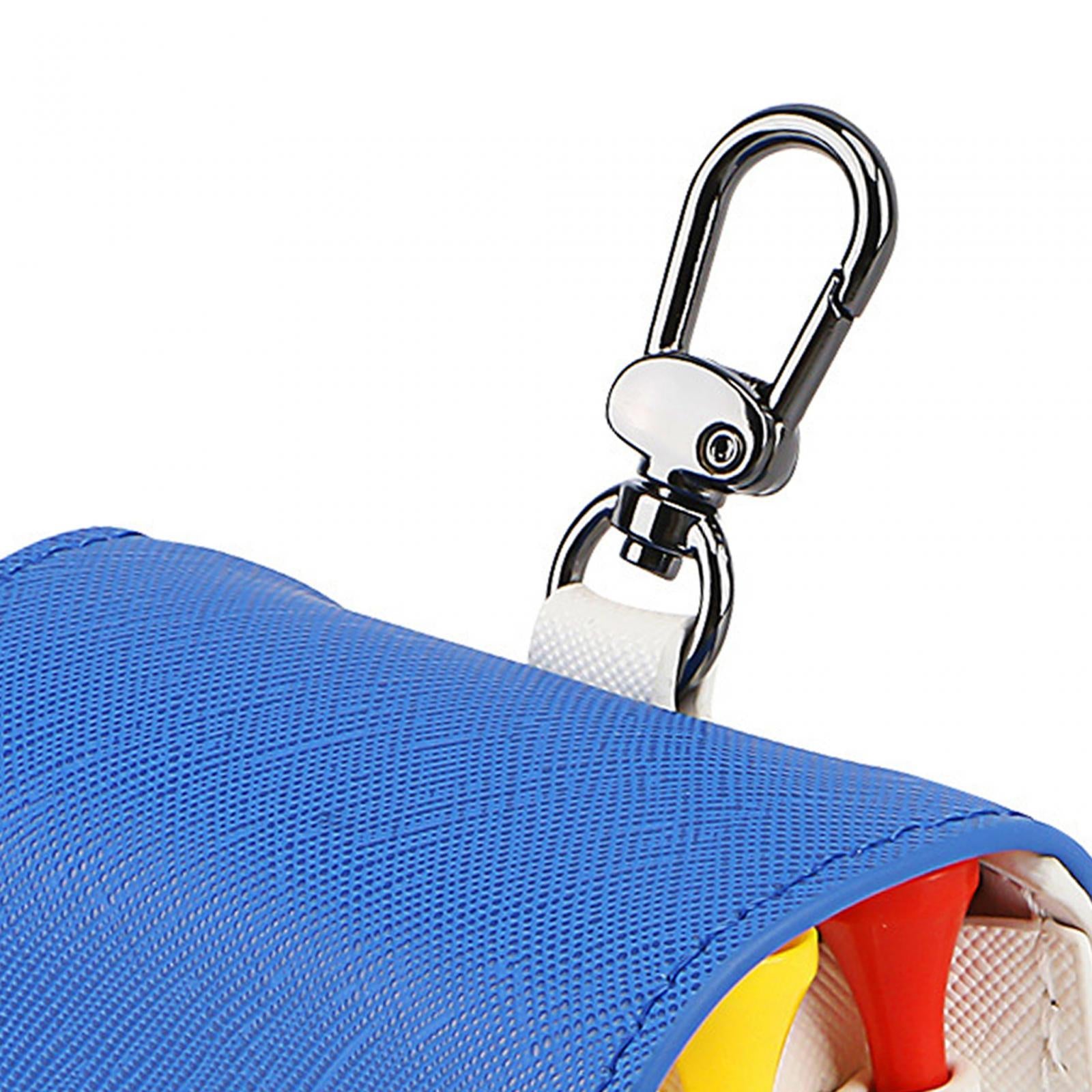 Golf Tee Holder Pouch Golf Ball Collector Container Case Golf Ball Waist Bag Light Blue