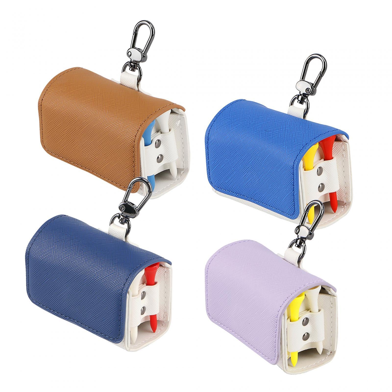 Golf Tee Holder Pouch Golf Ball Collector Container Case Golf Ball Waist Bag Light Blue