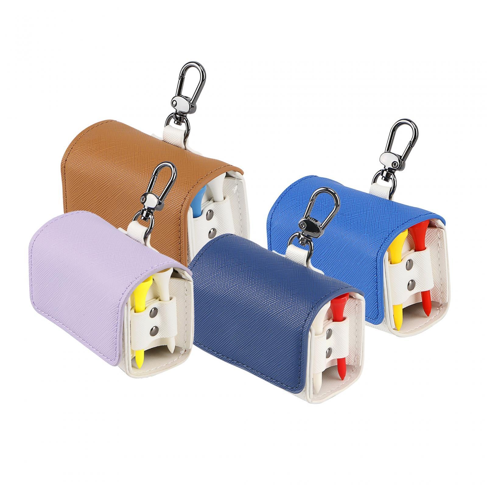 Golf Tee Holder Pouch Golf Ball Collector Container Case Golf Ball Waist Bag Light Blue