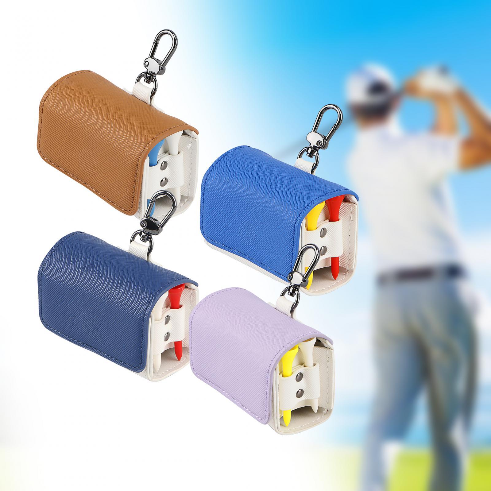 Golf Tee Holder Pouch Golf Ball Collector Container Case Golf Ball Waist Bag Light Blue