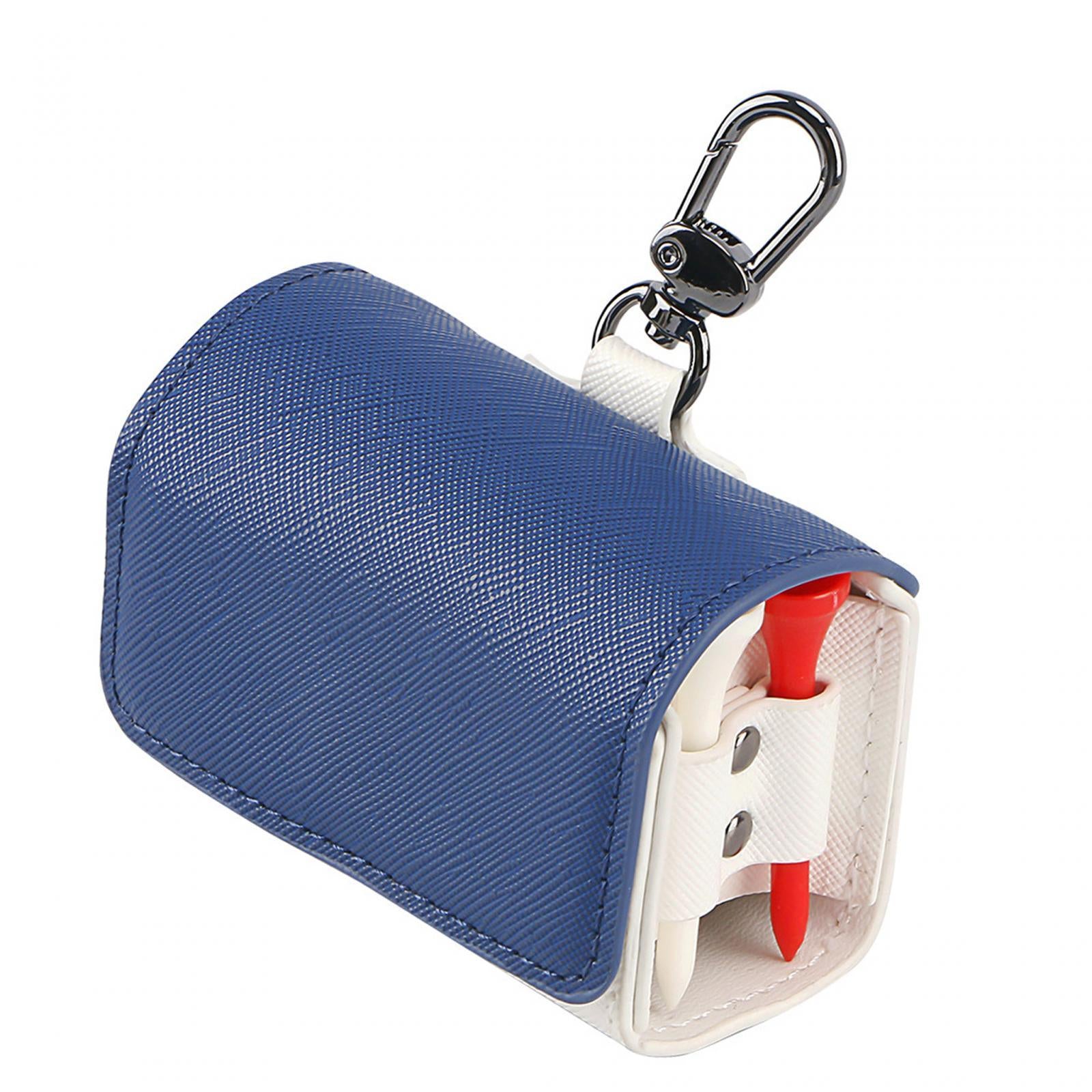 Golf Tee Holder Pouch Golf Ball Collector Container Case Golf Ball Waist Bag Dark Blue