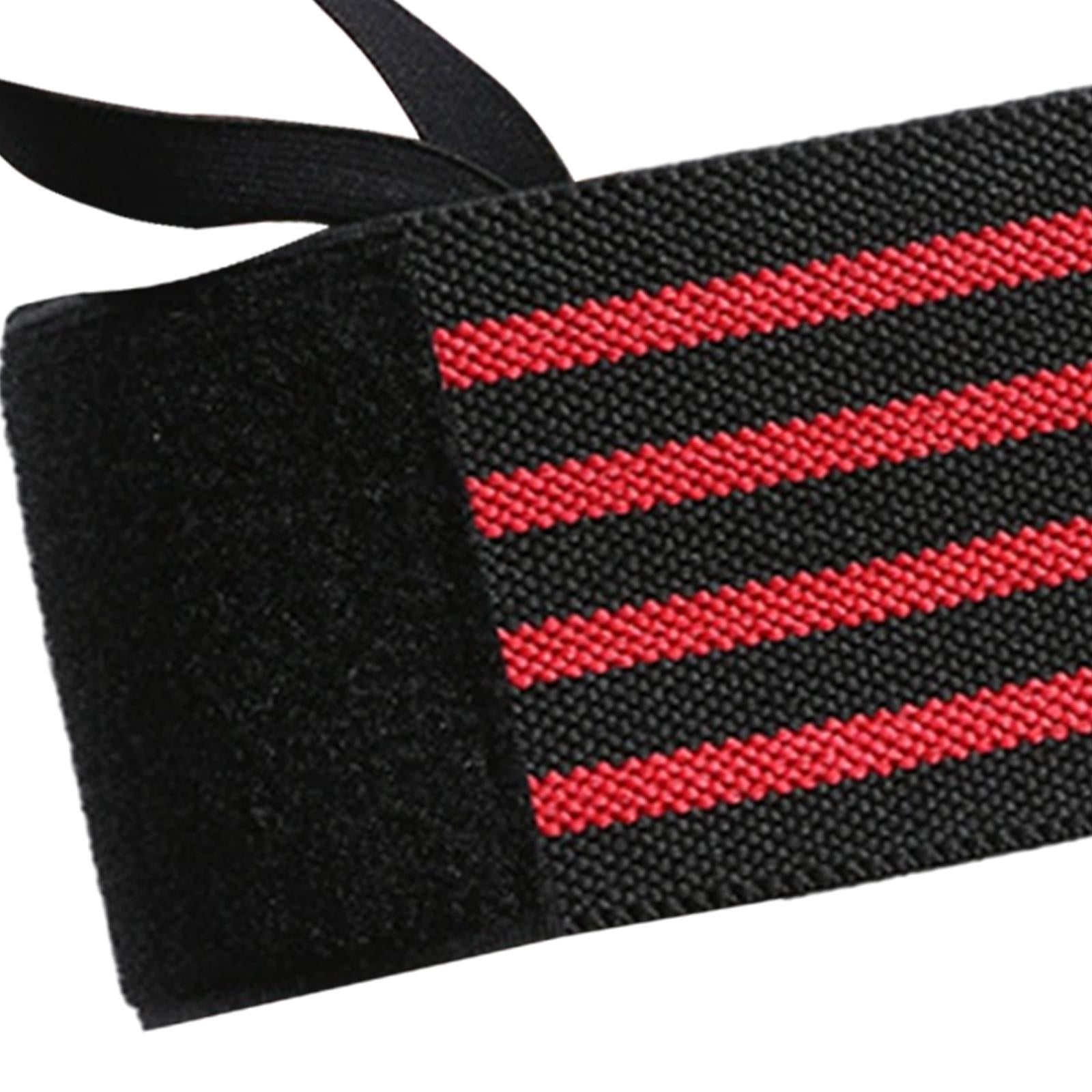 Weightlifting Wrist Wraps for Bodybuilding Weight Bearing Strain Working Out red