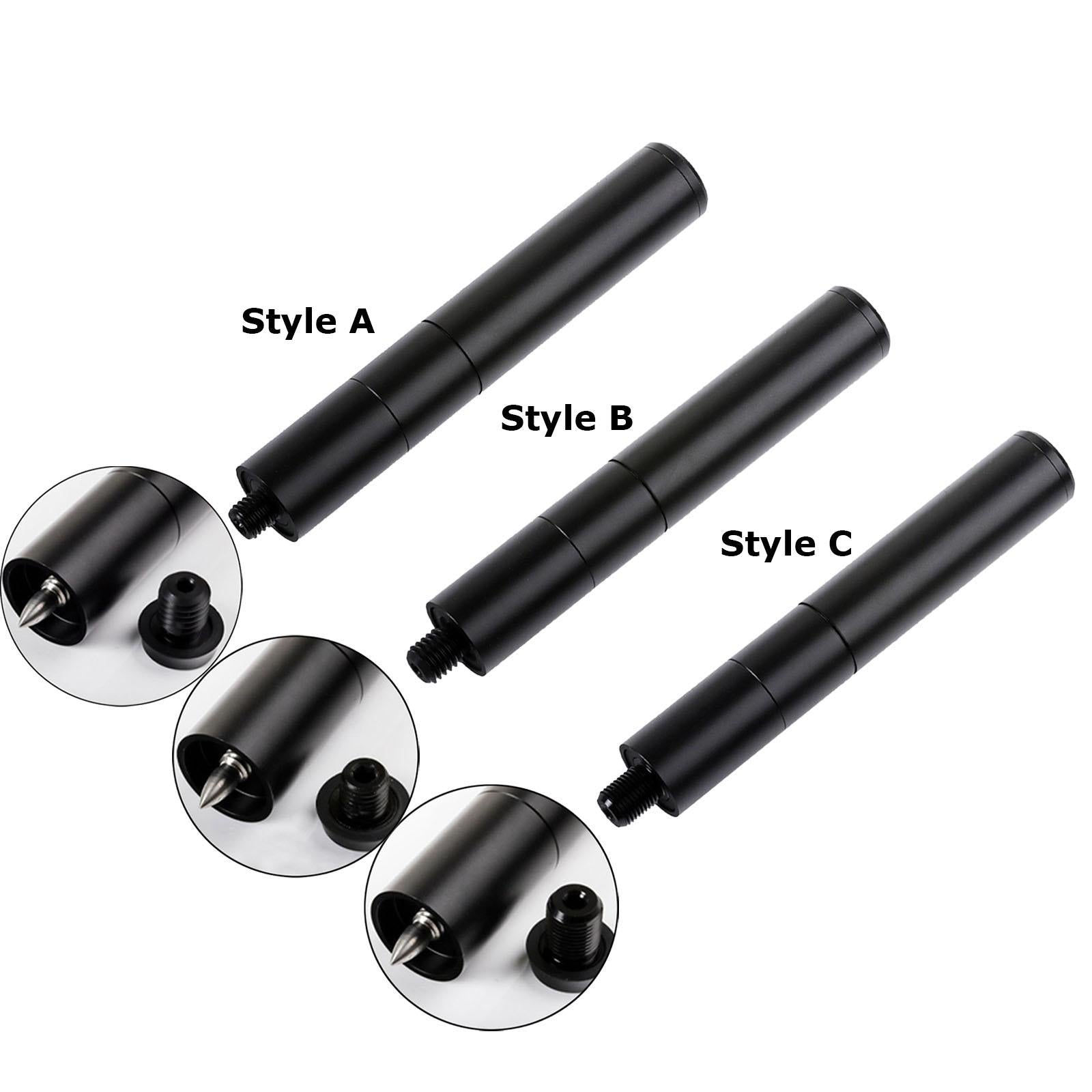 Billiards Pool Cue Extension Black Parts for Athlete Beginners Billiard Cues Style A