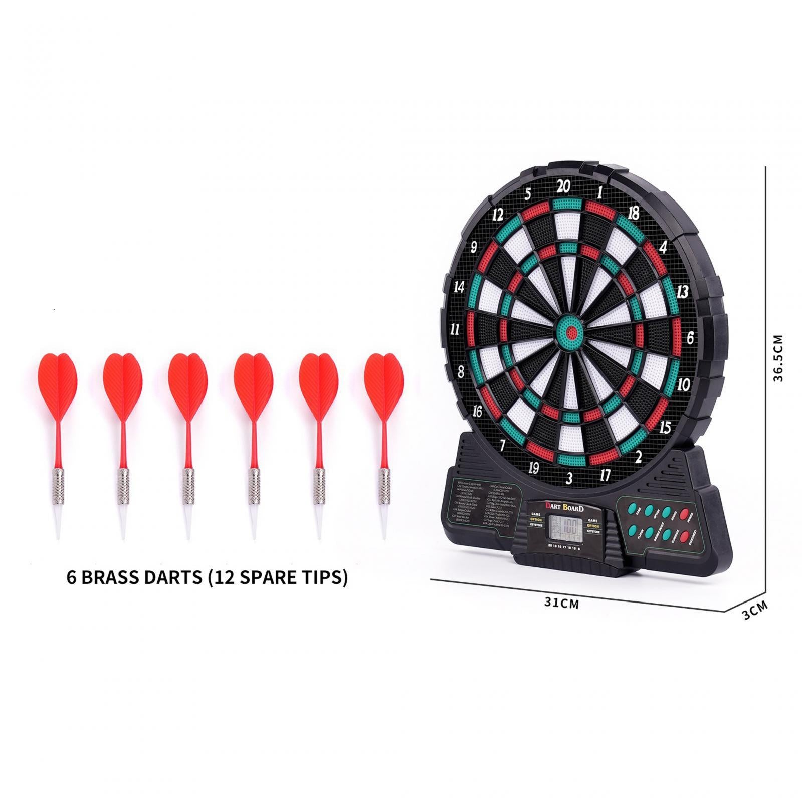Electronic Dartboard Set Auto Scoring English Voice Broadcast Darts Included