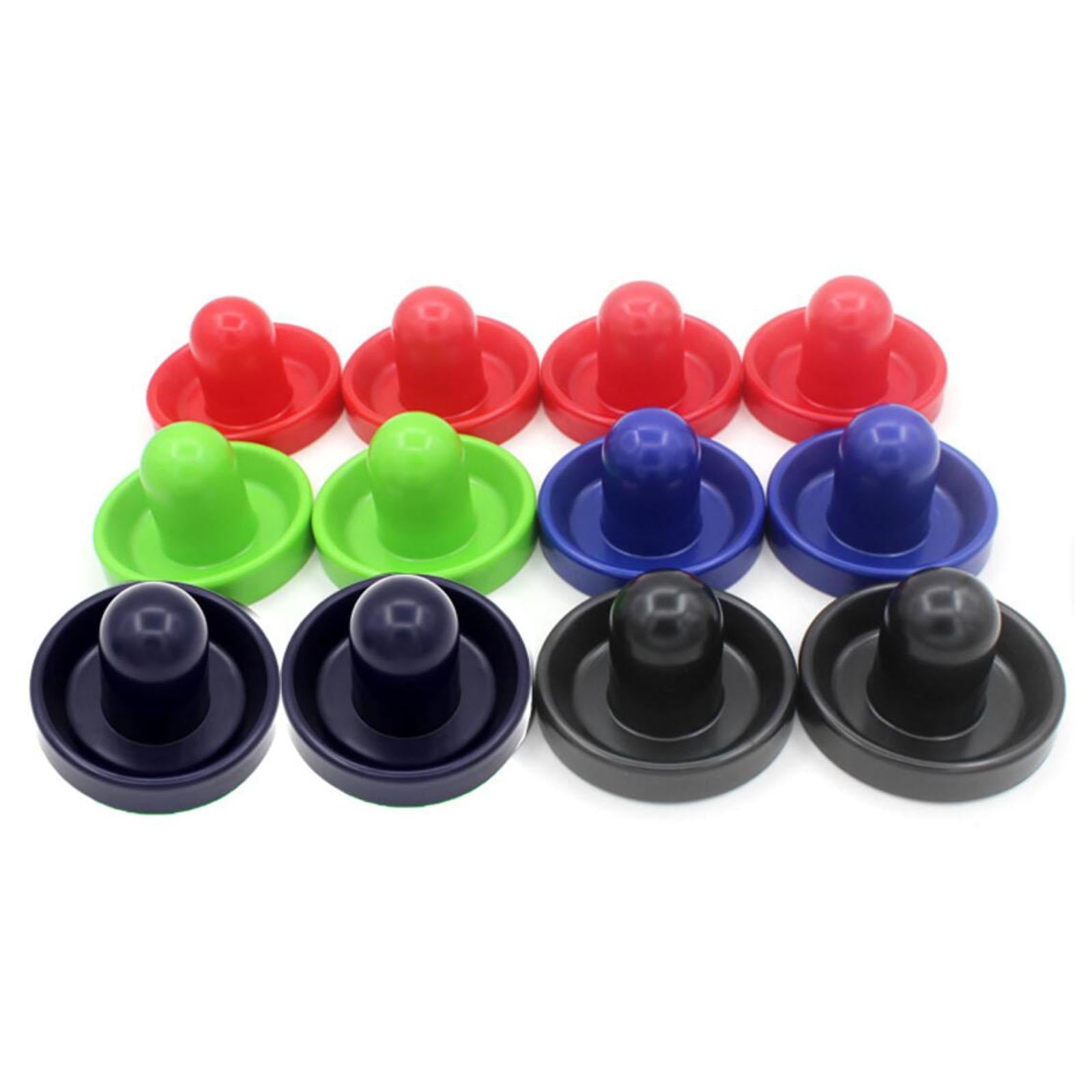 4 Colors Air Hockey Pushers and 8 Pucks 2.5 inch Air Hockey Pucks for Family