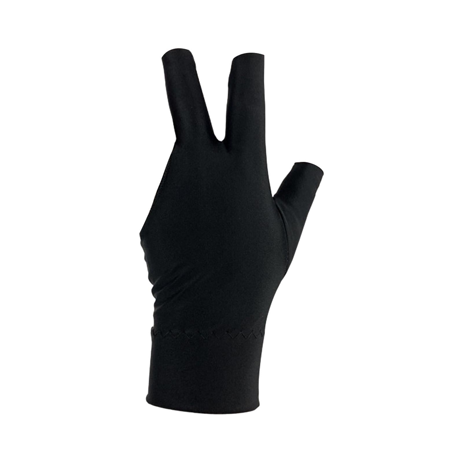 Open Three Fingers Billiard Glove Universal Pool Cue Mitts Snooker Cue Glove