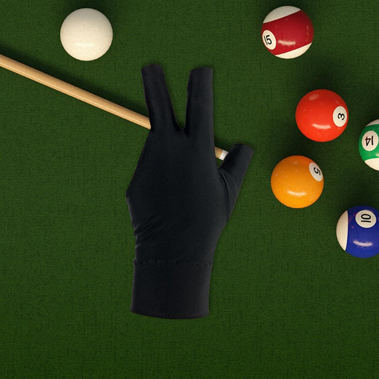 Open Three Fingers Billiard Glove Universal Pool Cue Mitts Snooker Cue Glove