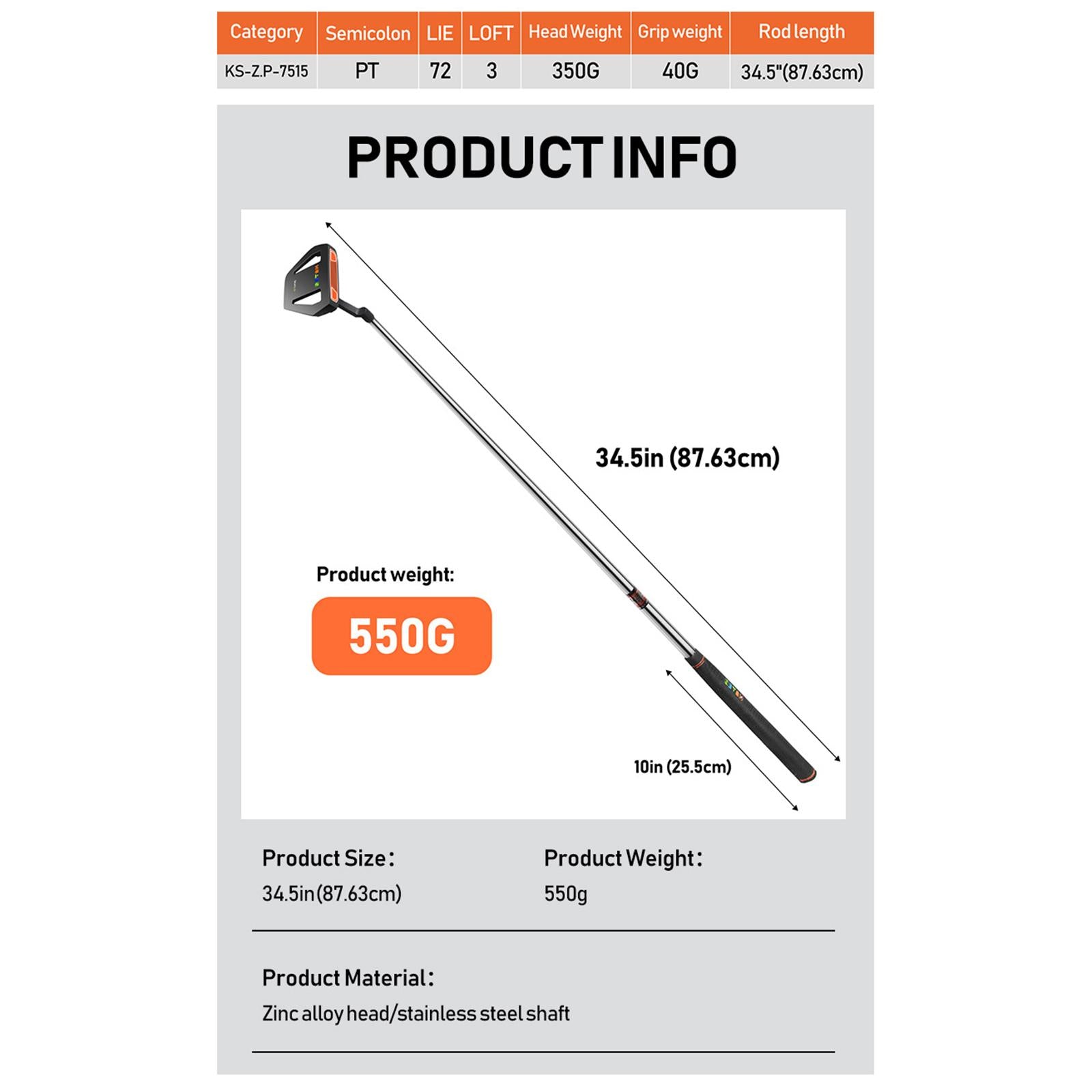 Golf Putter Right Hand for Adults Golf Head Cover Inlcuded Golf Blade Putter