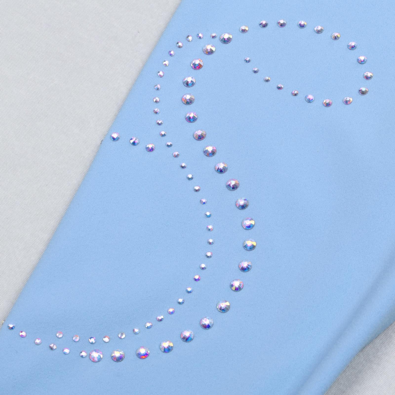 Ice Skating Pants for Girls Fleece Ice Skating Practice Pants Training Wear XS Blue