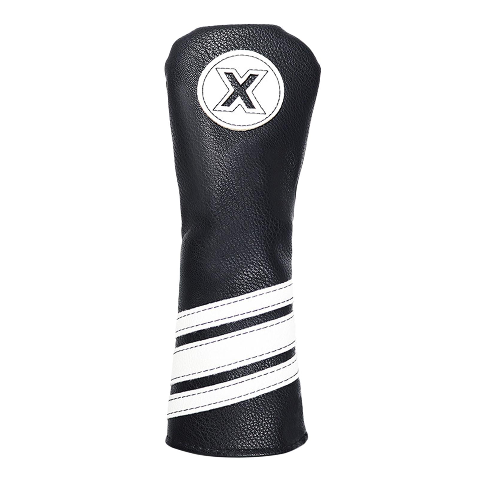 Golf Head Cover Water Resistant Lightweight Plush Lined PU Protective Sleeve