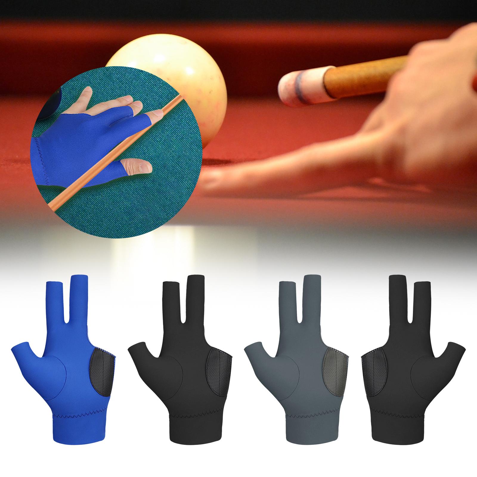 Three Fingers Billiard Glove for Women Mitts Comfortable Snooker Sport Glove Blue and Left