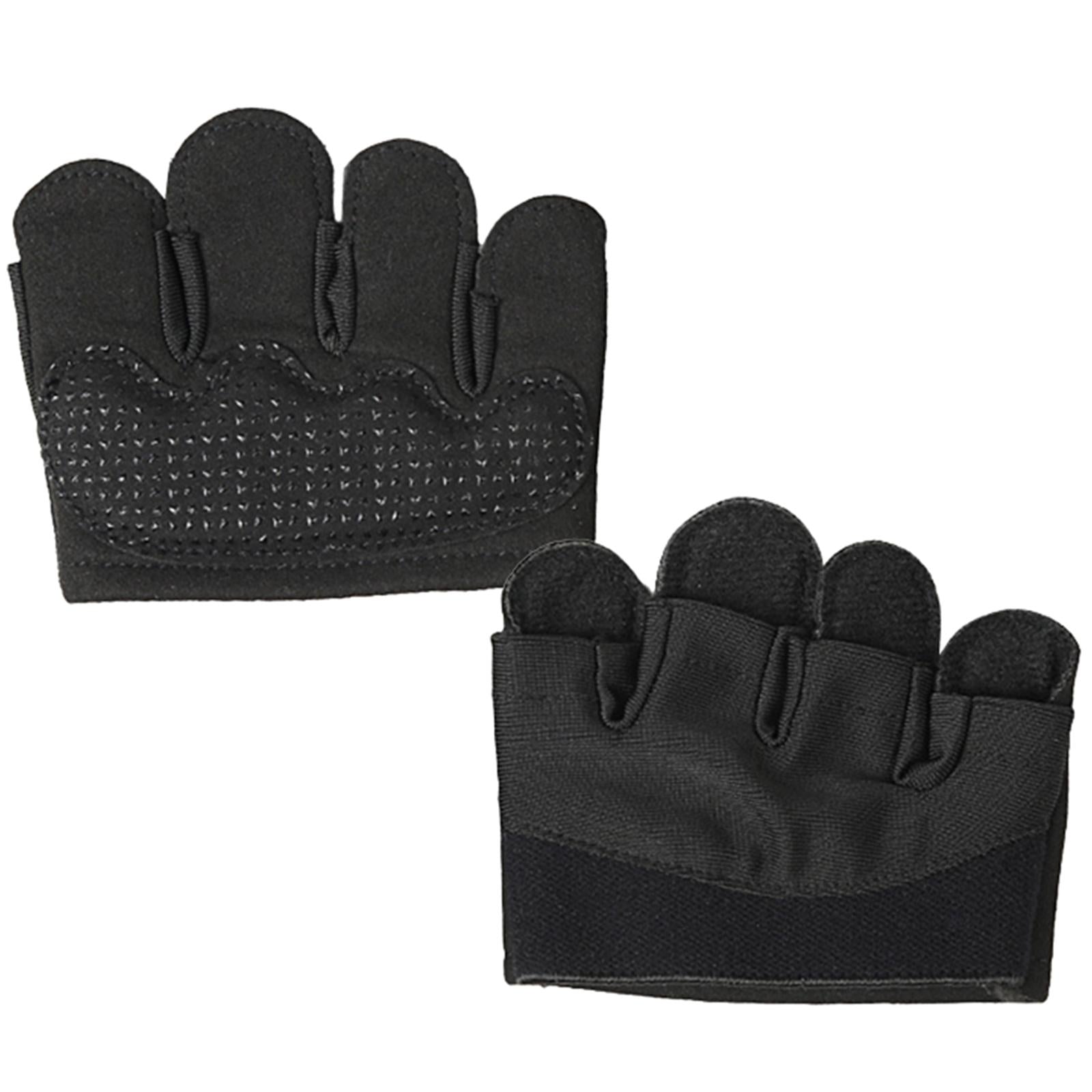 Gym Gloves Non Slip Half Finger Gloves for Exercise Men Women Body Building Black XL