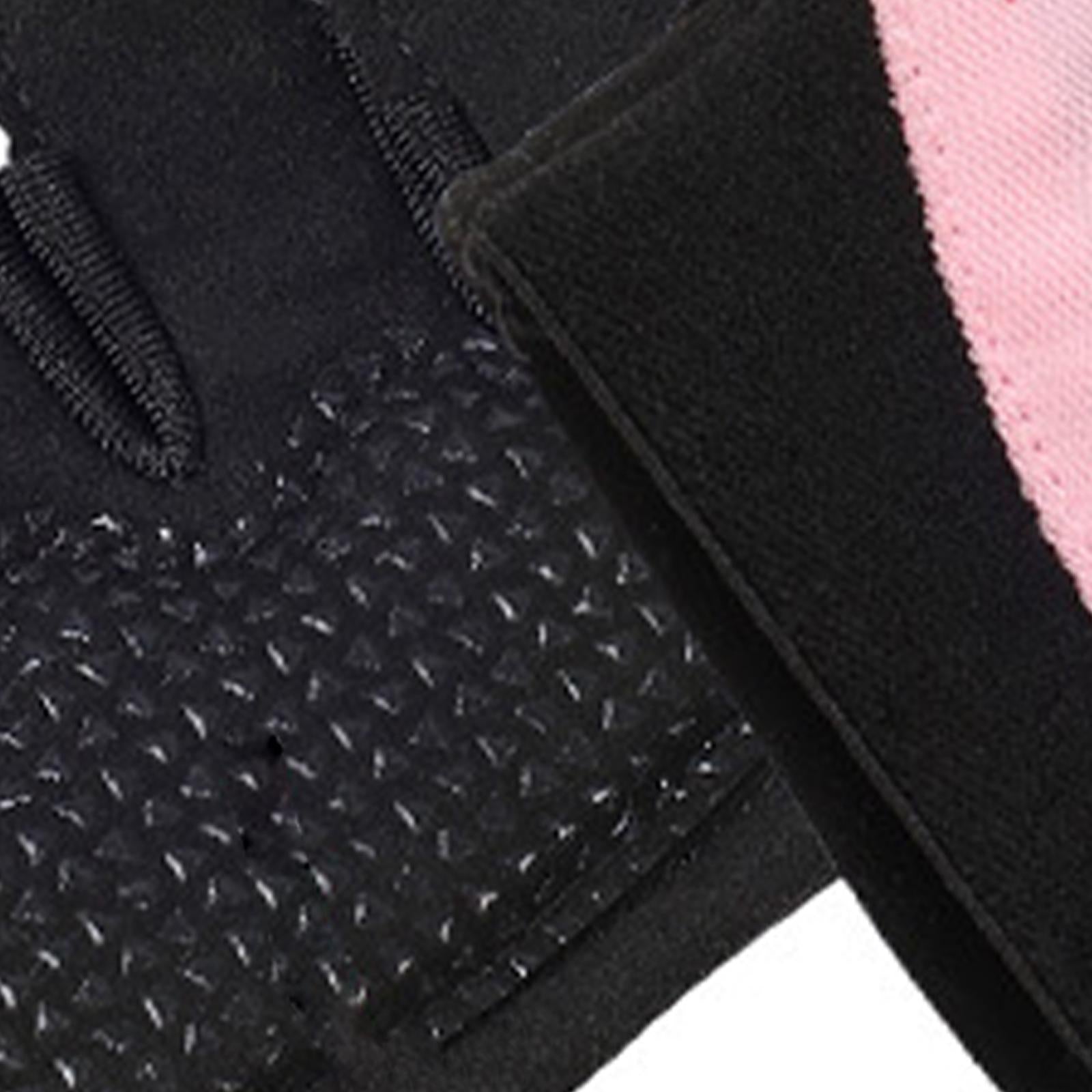 Gym Gloves Non Slip Half Finger Gloves for Exercise Men Women Body Building Pink L