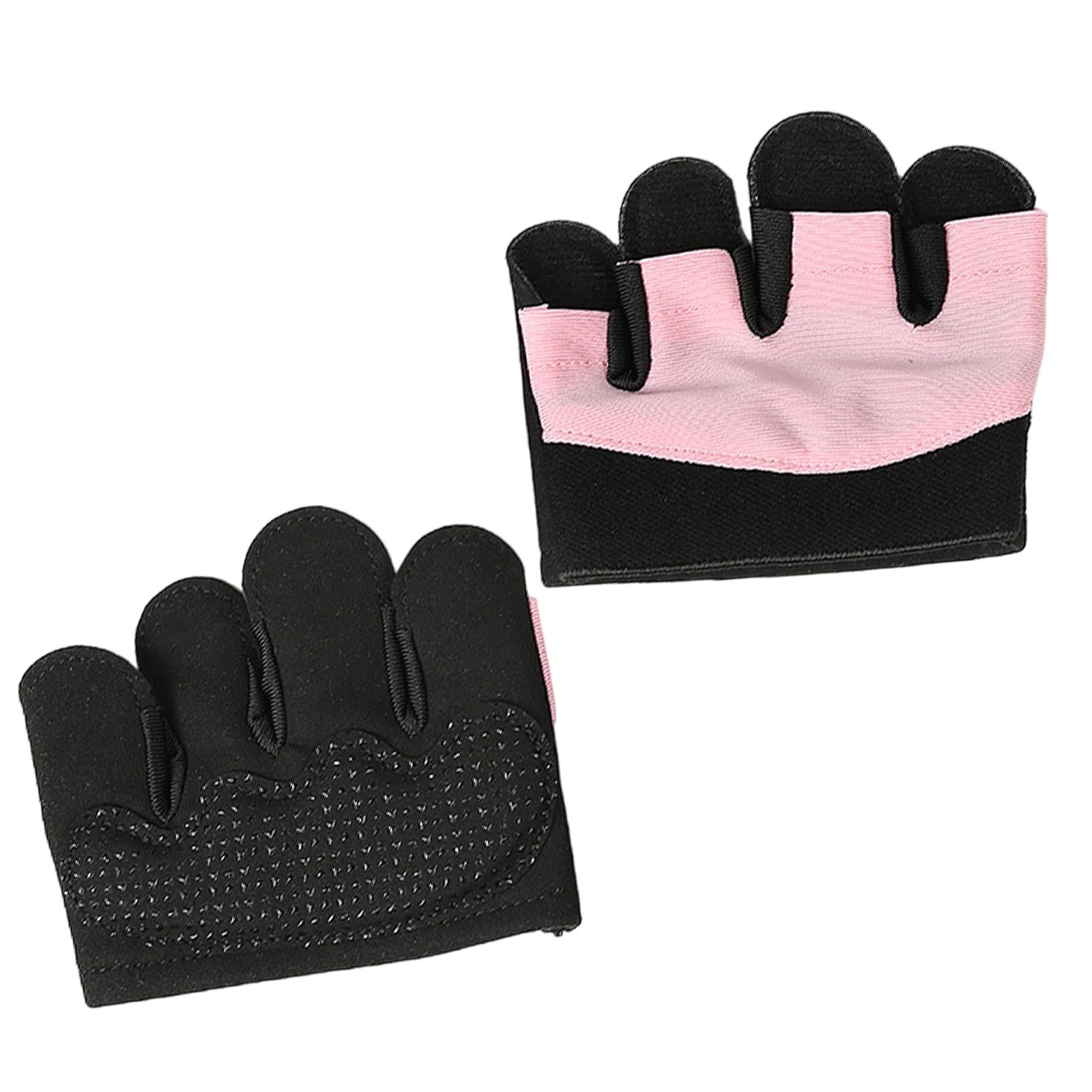 Gym Gloves Non Slip Half Finger Gloves for Exercise Men Women Body Building Pink L