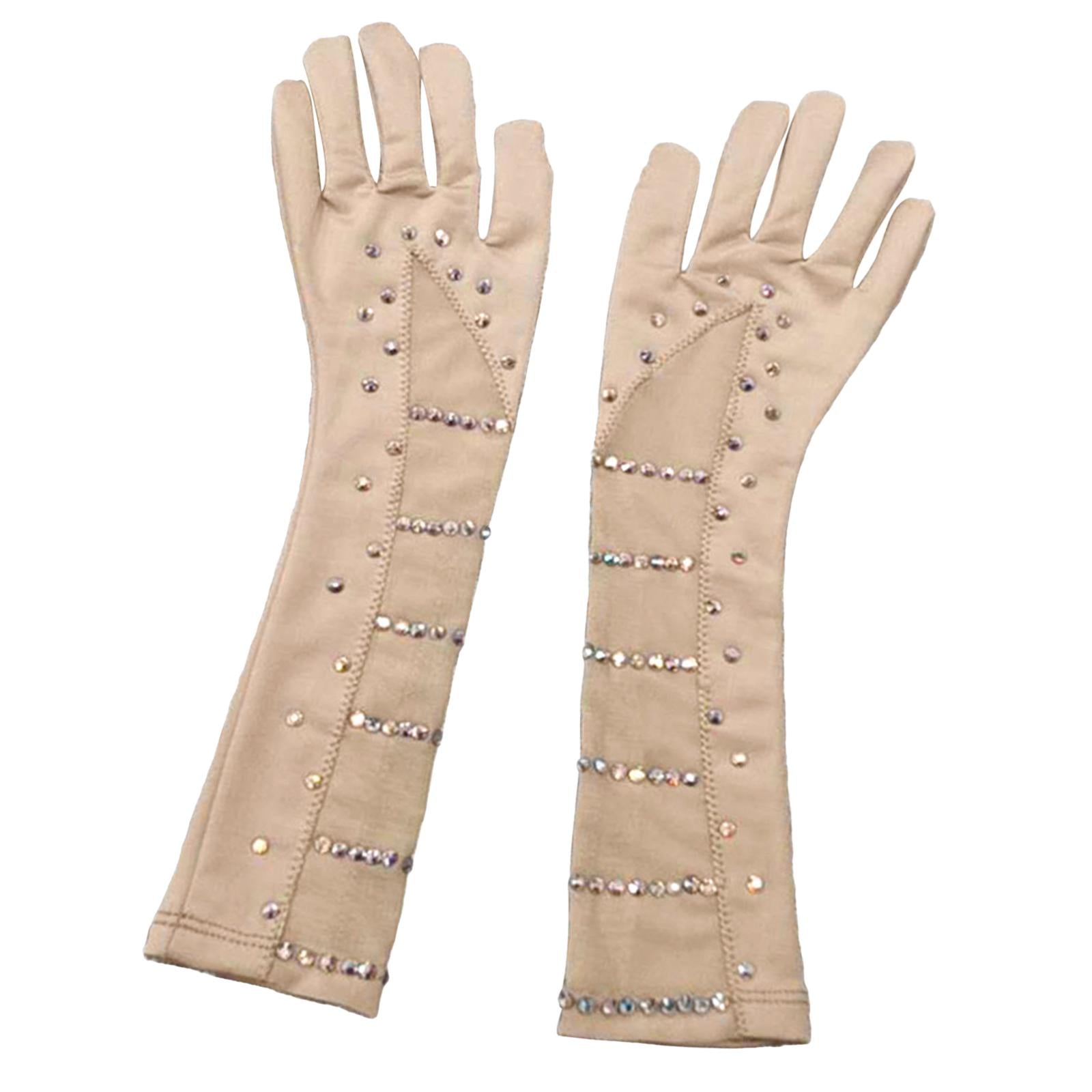 Ice Skating Gloves Figure Skating Gloves for Ice Figure Skating Competition XL