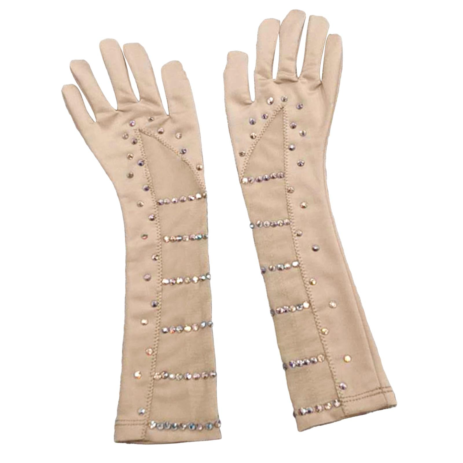 Ice Skating Gloves Figure Skating Gloves for Ice Figure Skating Competition XL