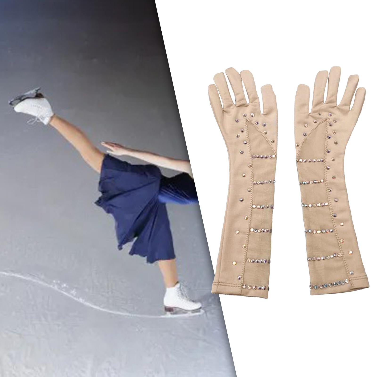 Ice Skating Gloves Figure Skating Gloves for Ice Figure Skating Competition XL