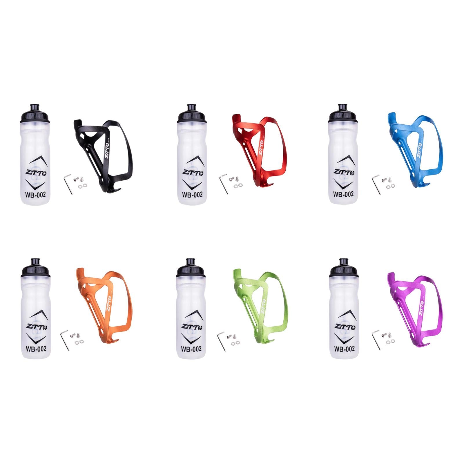Mountain Bike Water Bottle Cage with Drink Bottle Sturdy Black