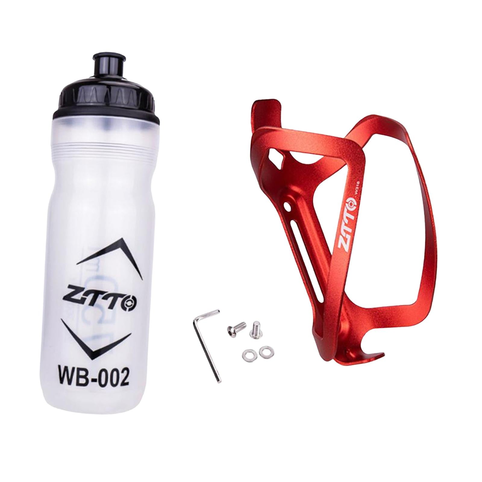 Mountain Bike Water Bottle Cage with Drink Bottle Sturdy Red
