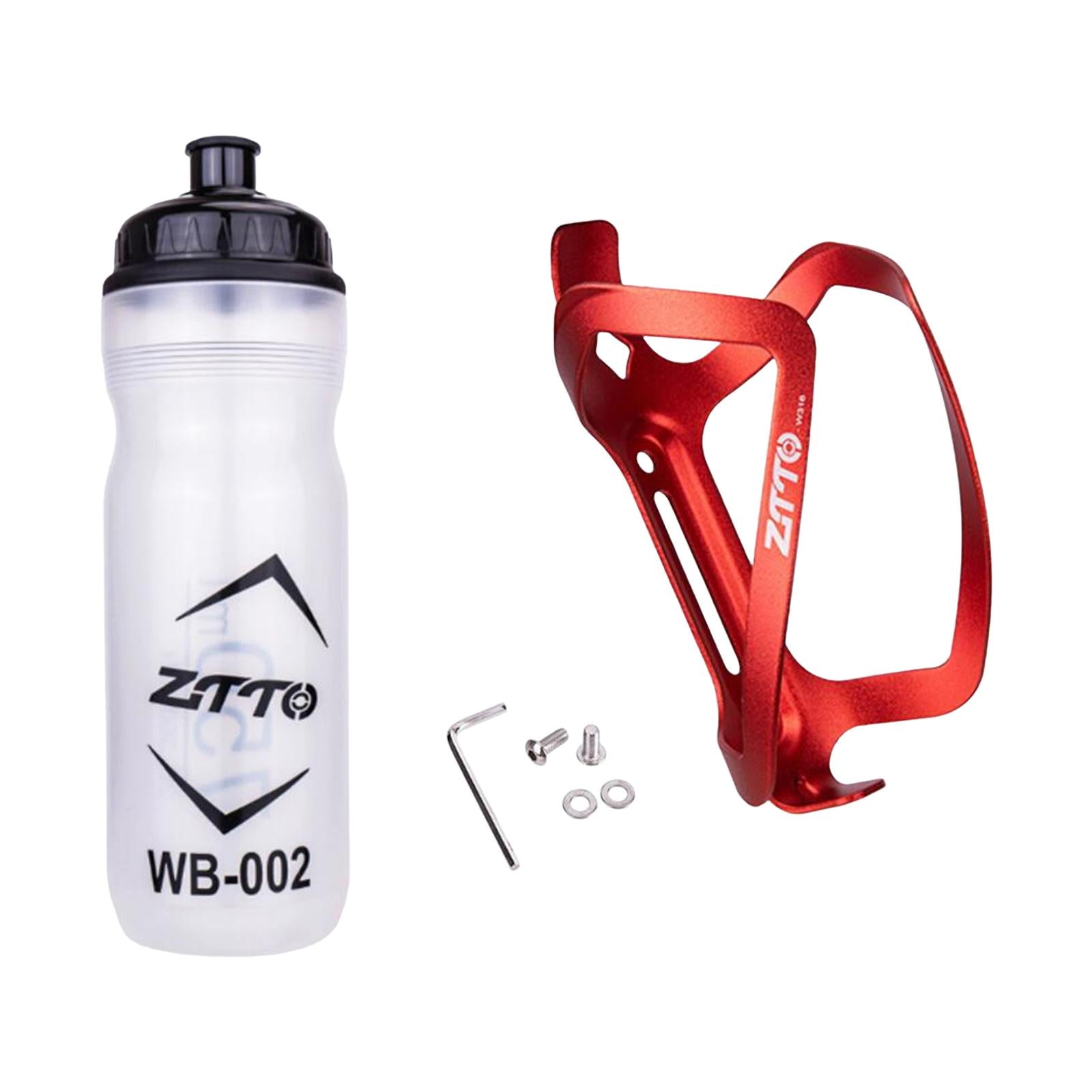Mountain Bike Water Bottle Cage with Drink Bottle Sturdy Red