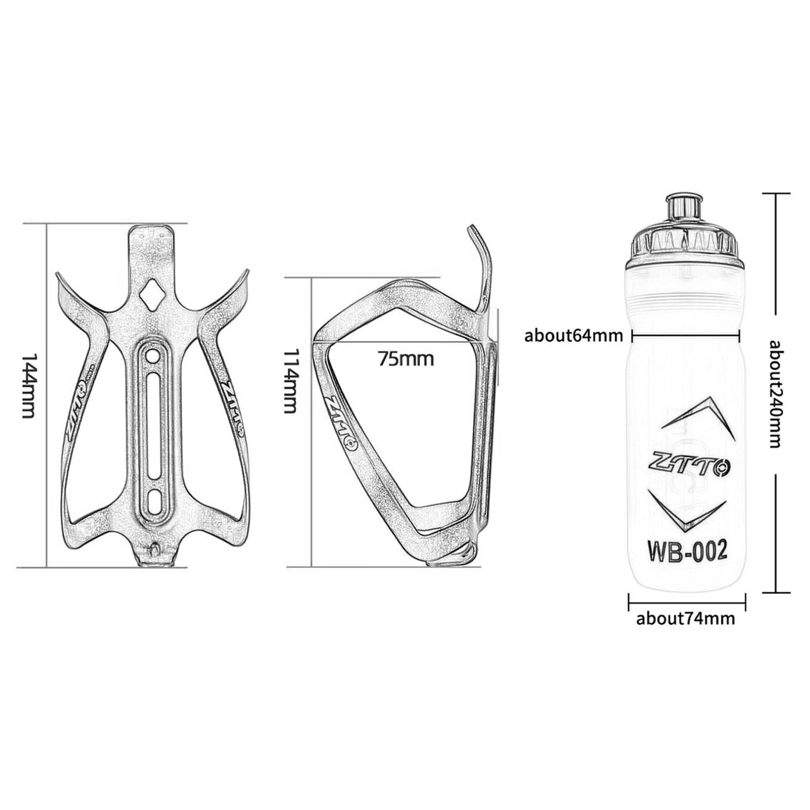 Mountain Bike Water Bottle Cage with Drink Bottle Sturdy Green