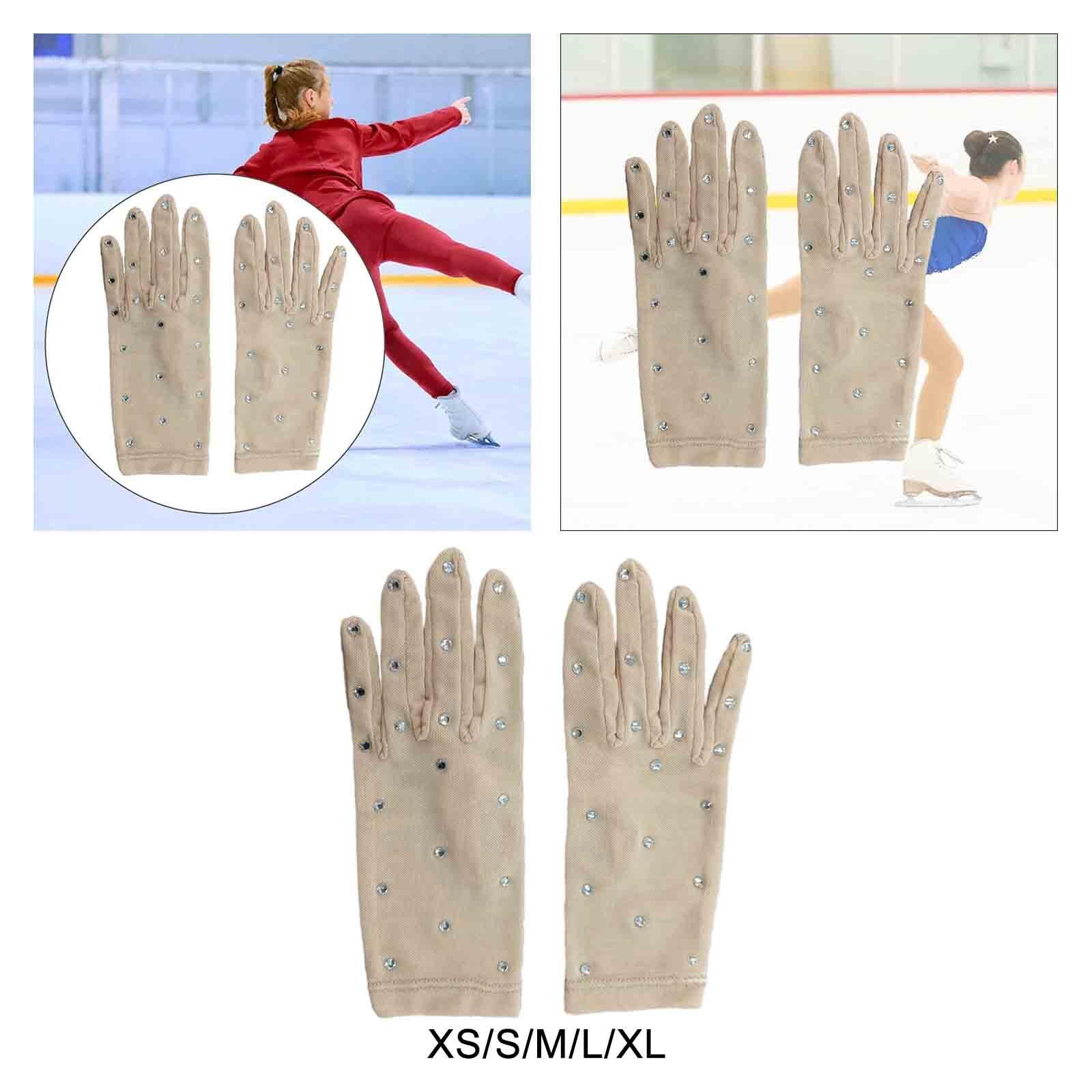 Ice Skating Gloves Skate Gloves for Stage Performance Dance Show Competition XS