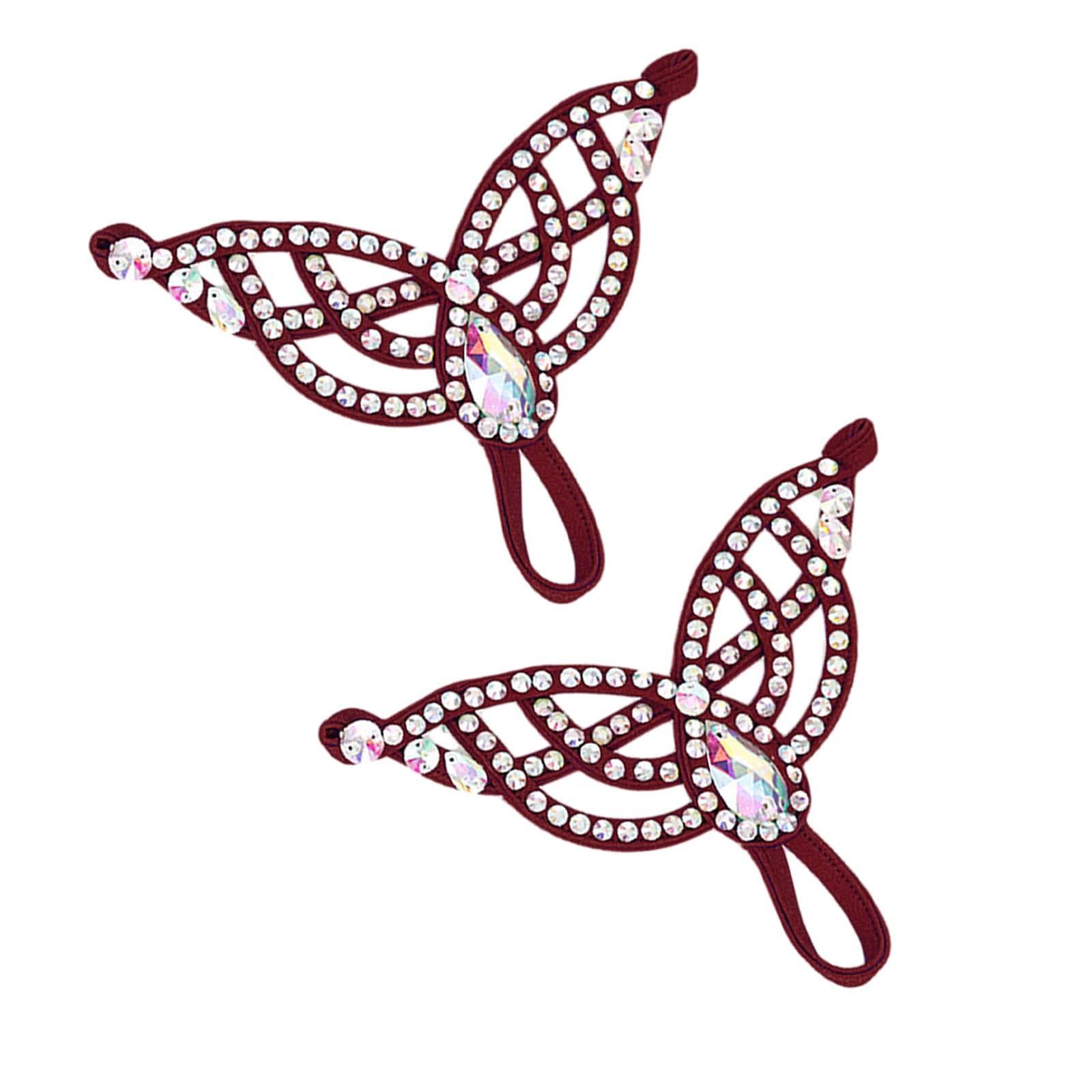 Figure Skating Bracelet Unique Performance Decoration for Show Outdoor Dance Red S