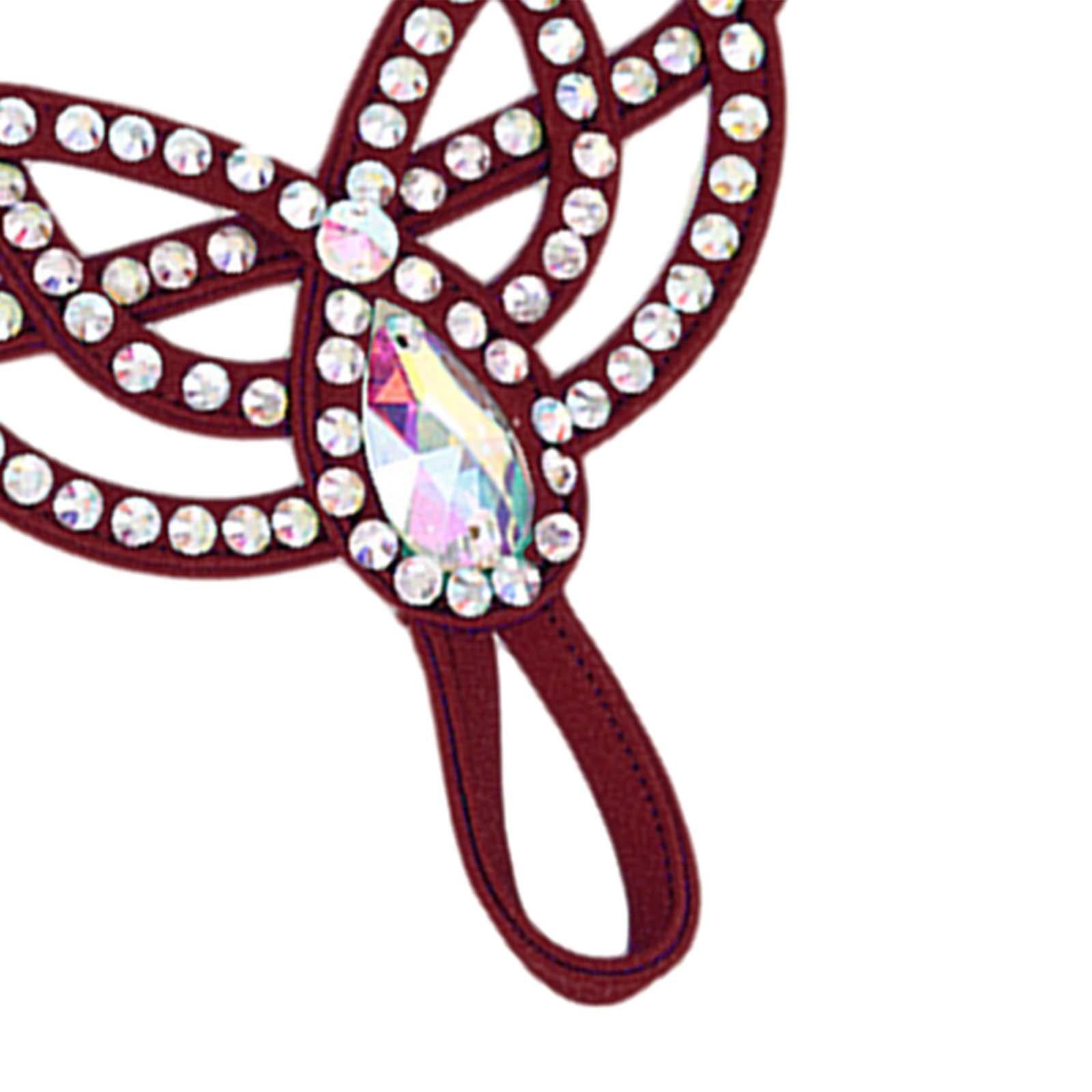 Figure Skating Bracelet Unique Performance Decoration for Show Outdoor Dance Red M