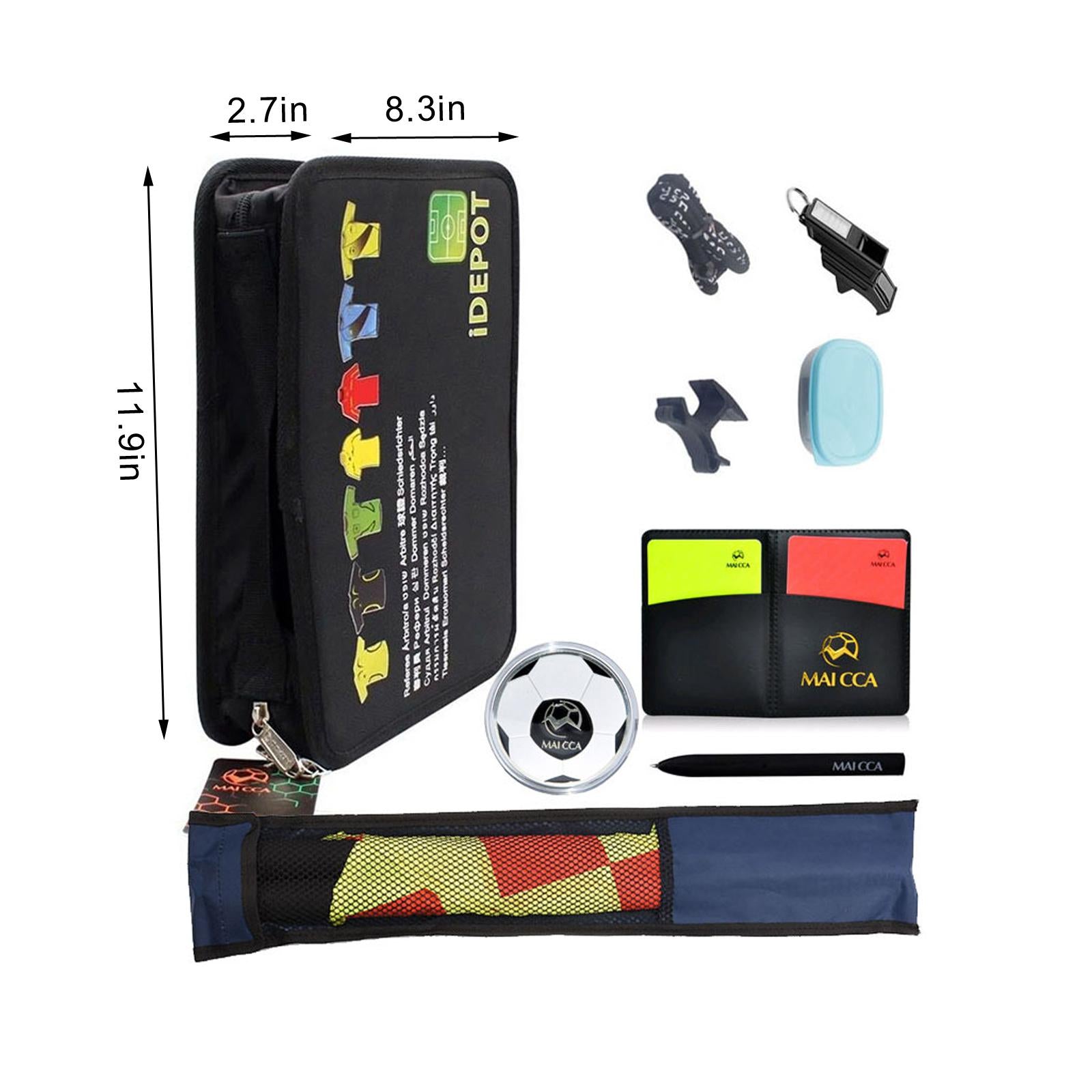 Soccer Referee Accessory Bag Hand Flag Football Red Yellow Card Carrying Bag