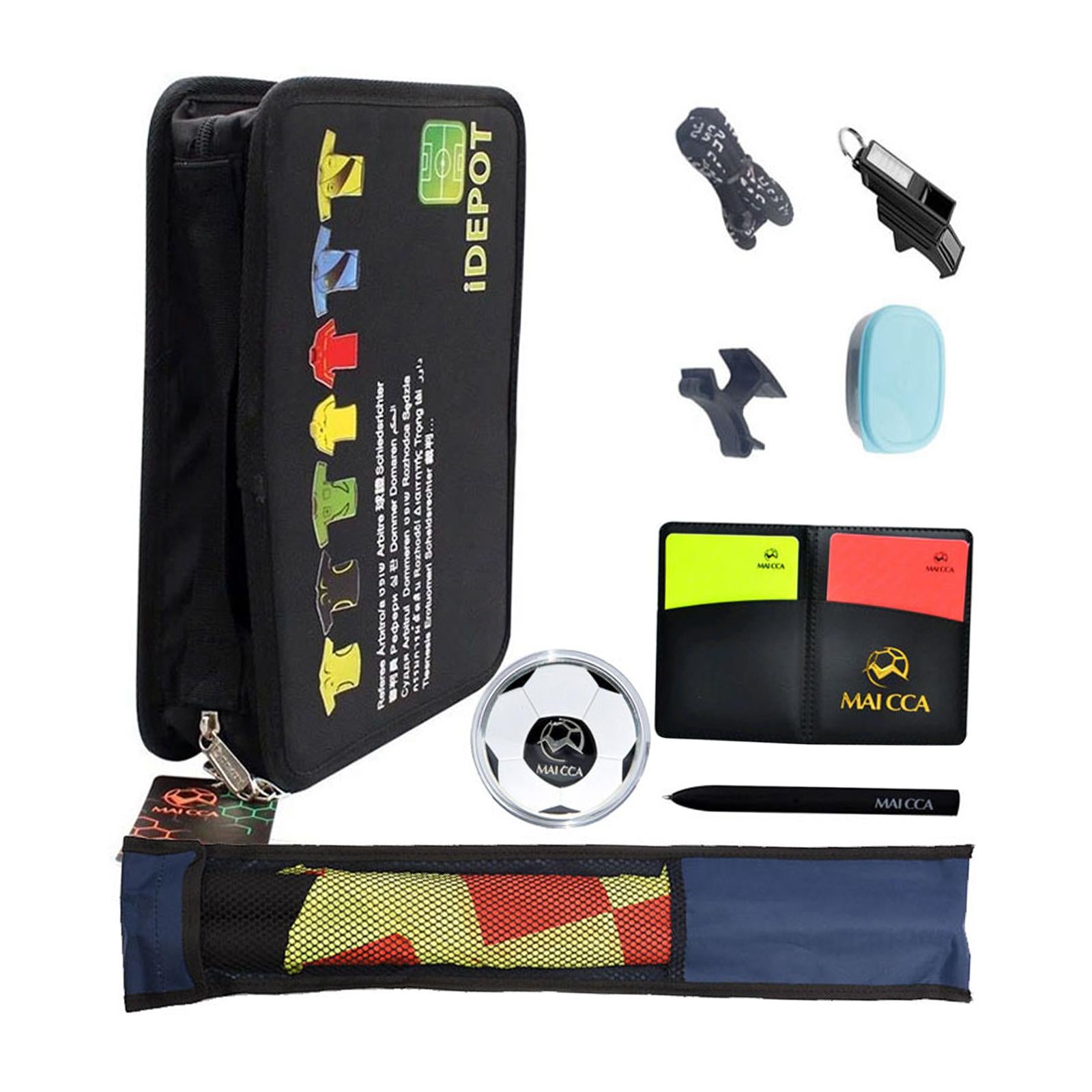 Soccer Referee Accessory Bag Hand Flag Football Red Yellow Card Carrying Bag