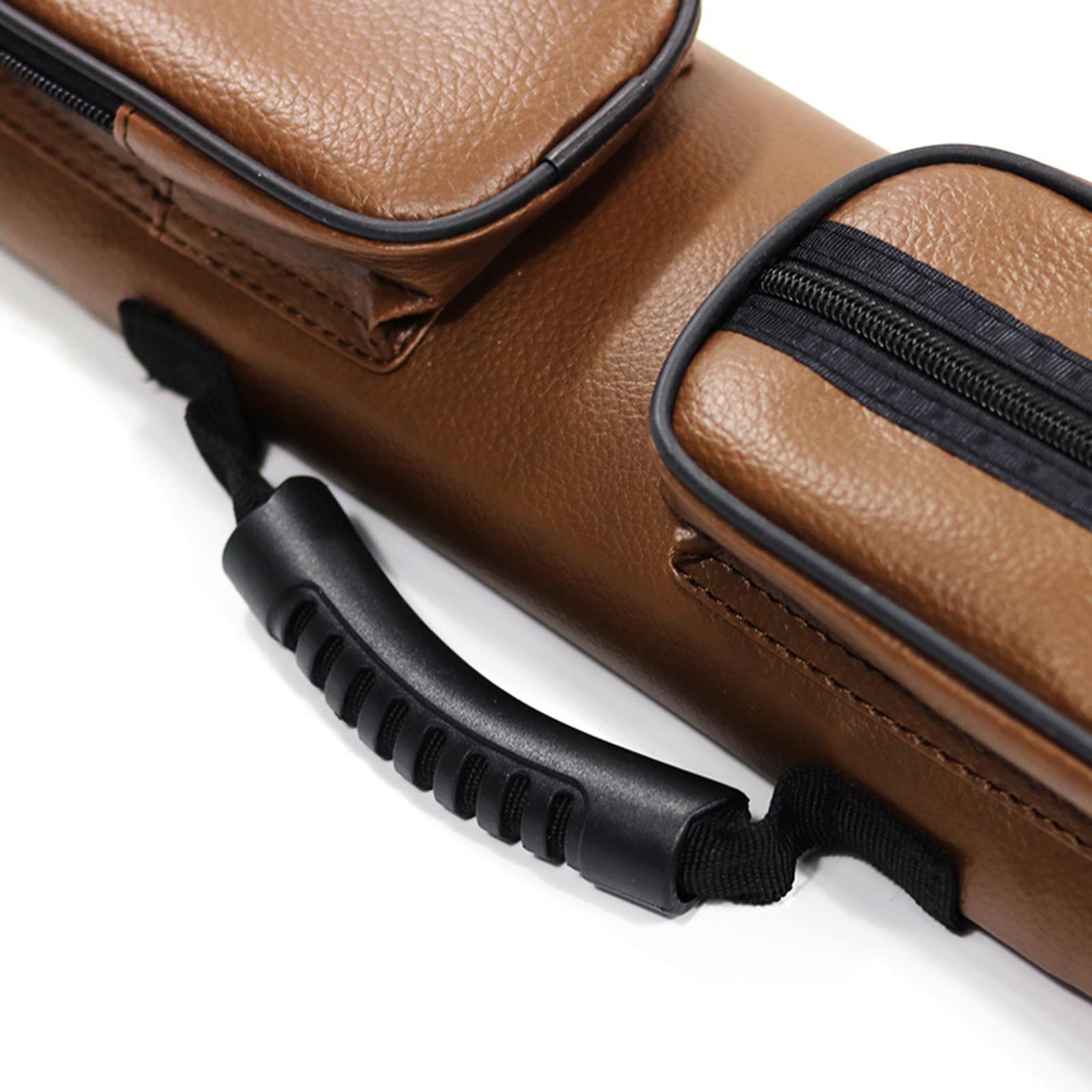 Pool Cue Case PU Leather Snooker Club Organizing Pouch Billiard Pool Cue Bag