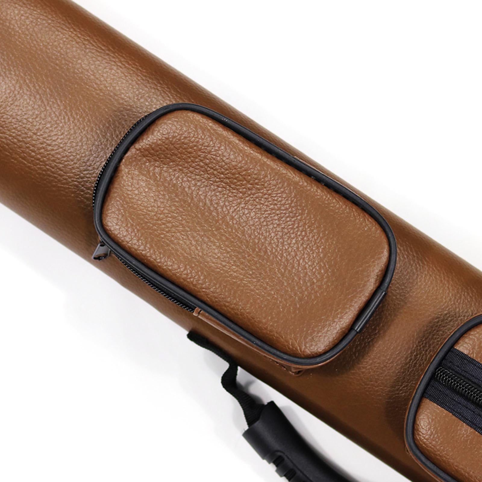 Pool Cue Case PU Leather Snooker Club Organizing Pouch Billiard Pool Cue Bag