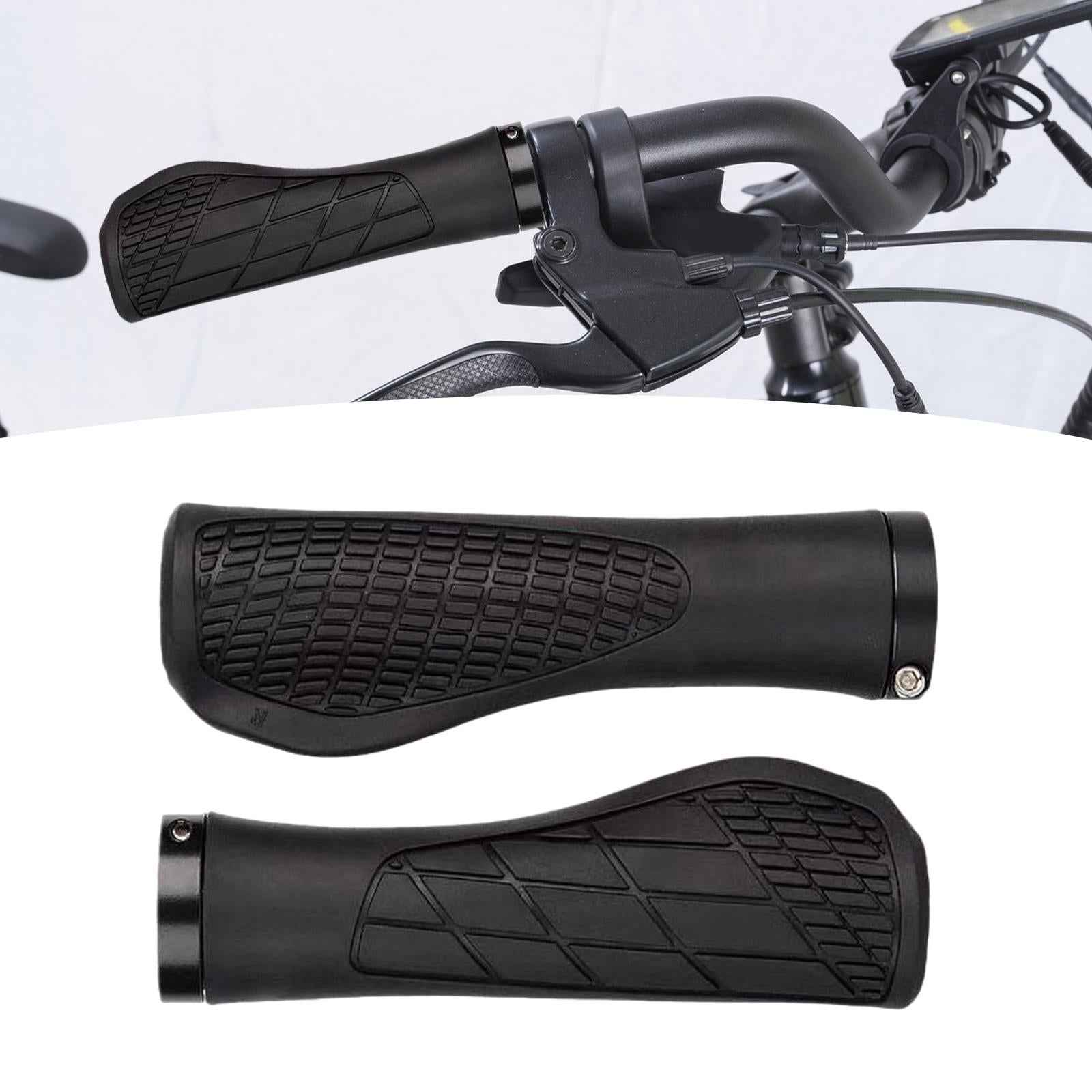2x Bike Handlebar Grips Comfortable Bike Grips for Mountain Bikes BMX Sports Black