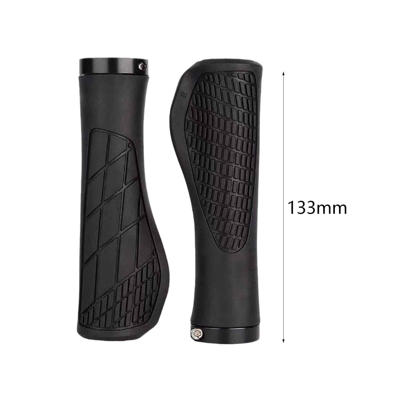 2x Bike Handlebar Grips Comfortable Bike Grips for Mountain Bikes BMX Sports Black