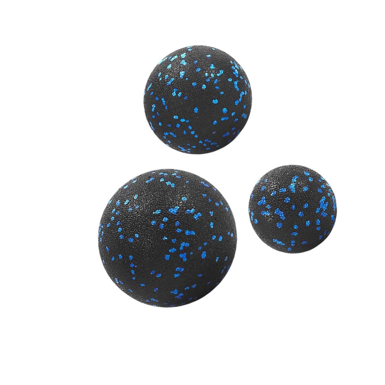 3 Pieces Massage Balls Compact Myofascial Balls for Foot Training Lower Back Black Blue