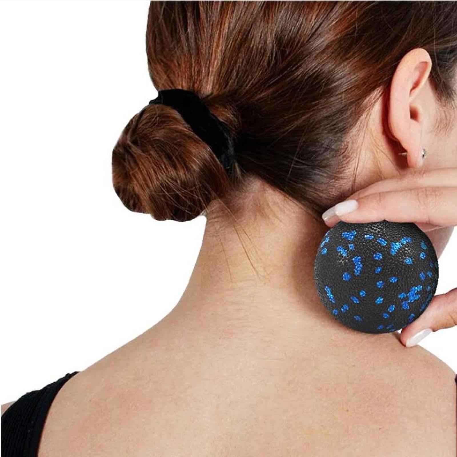 3 Pieces Massage Balls Compact Myofascial Balls for Foot Training Lower Back Black Blue
