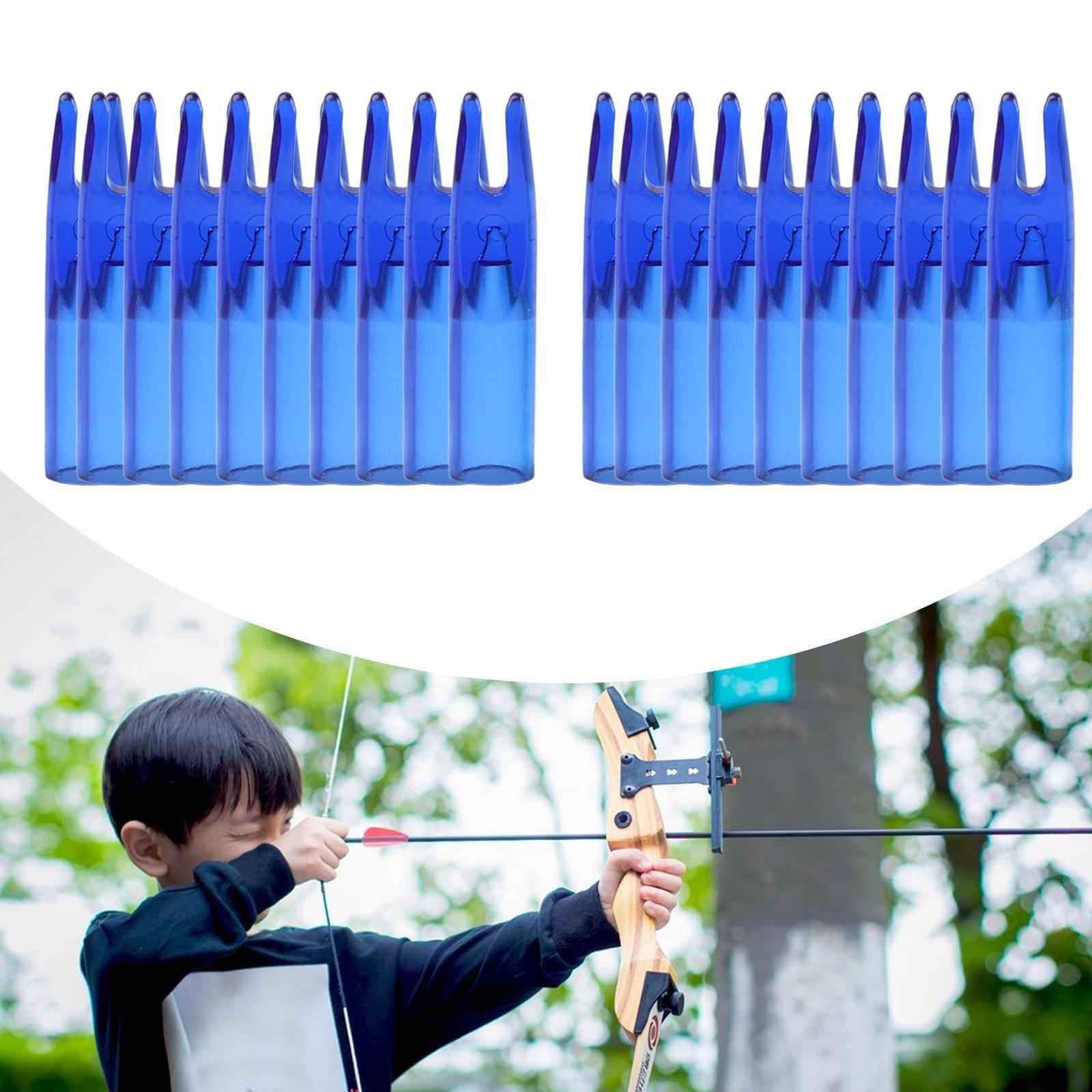50x Archery Arrow Nocks Insert Tail End Nocks for Training Hunting Practice Blue